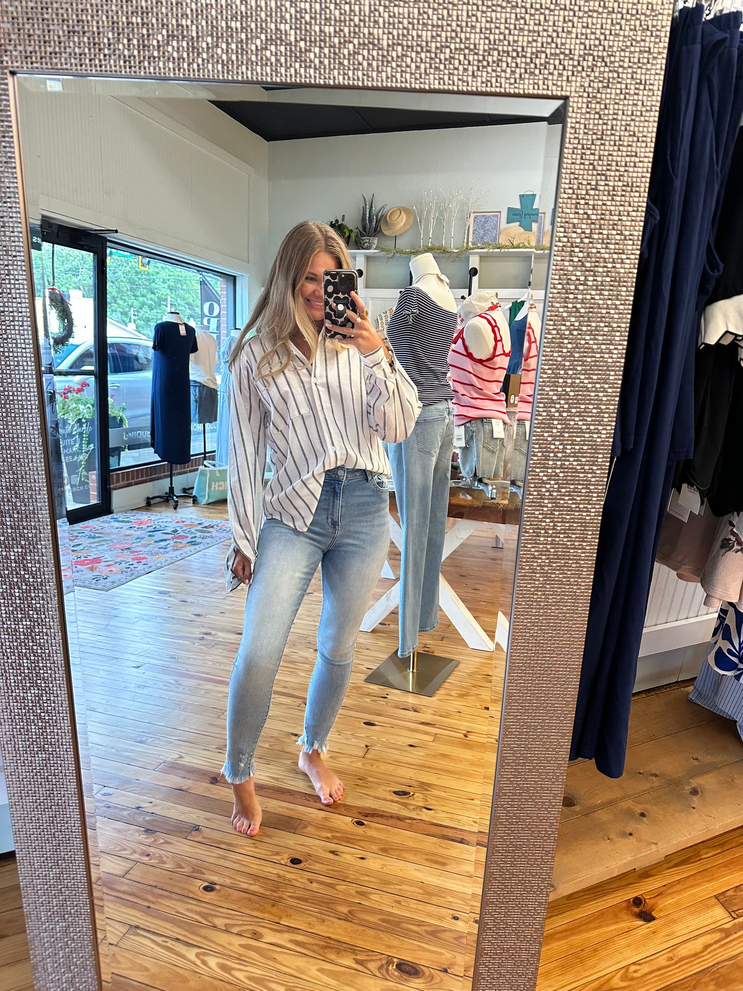 The Stripe Button Down Top (S-XL)