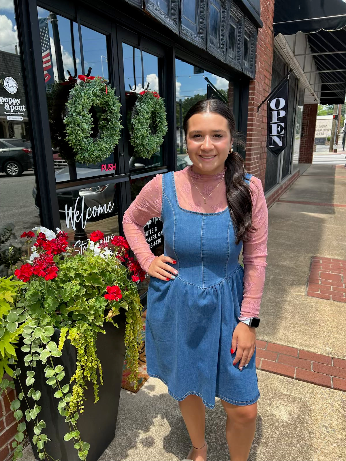 The Denim Bow Dress(S-XL)