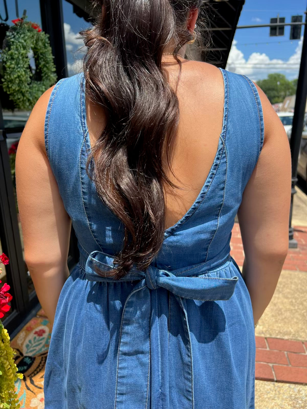 The Denim Bow Dress(S-XL)