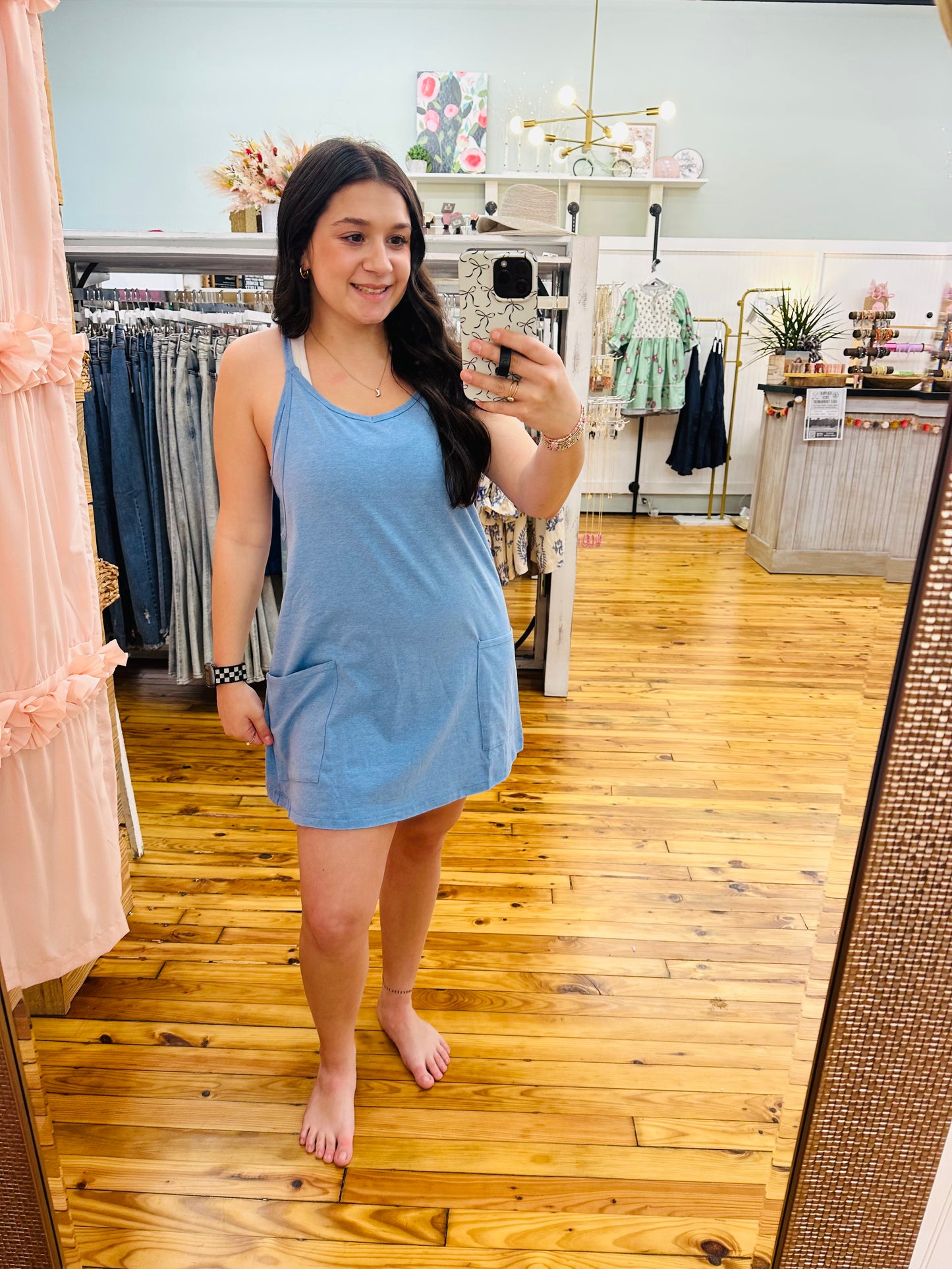 The Josie Mini Dress with Built-In Romper Liner (S-L)(2 Colors)