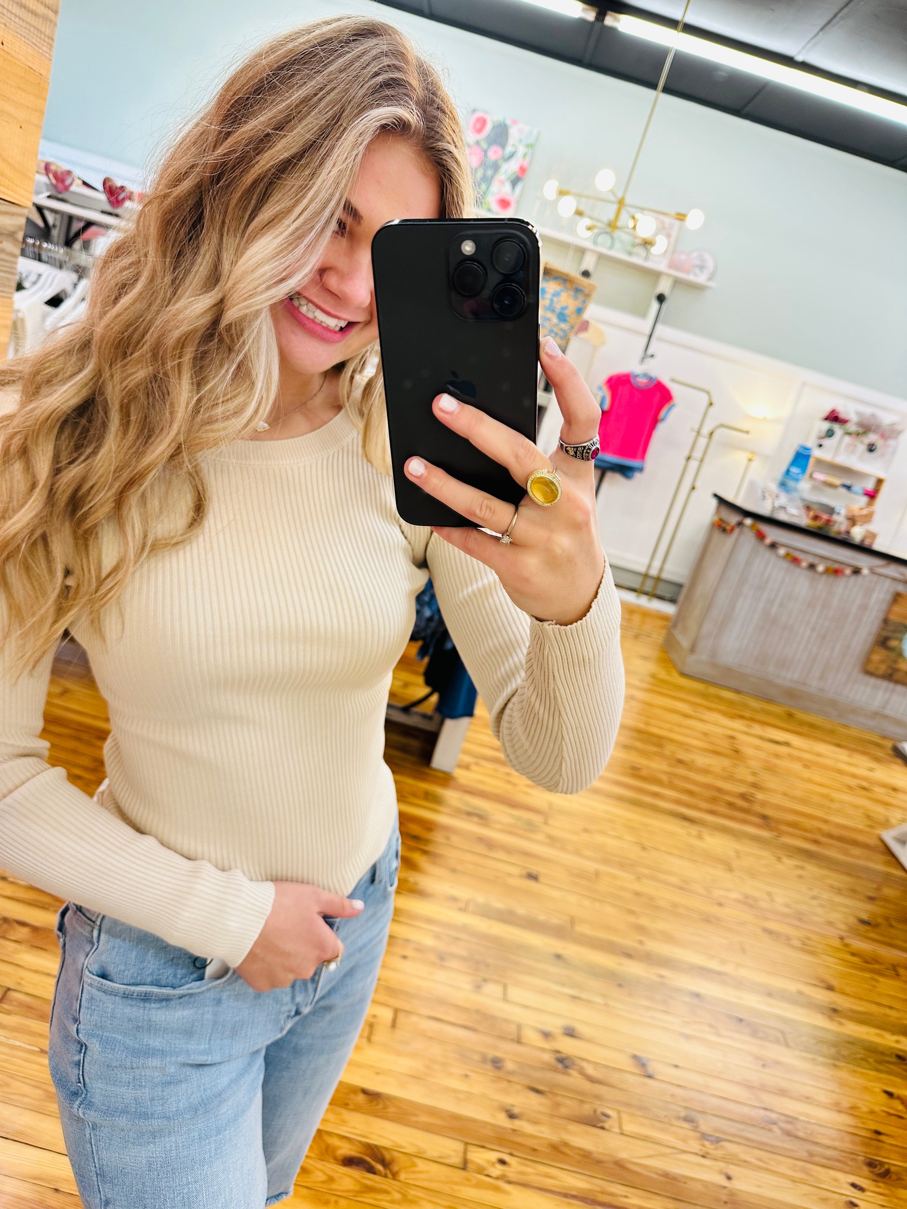 SOLID CREWNECK LONG SLEEVE SWEATER KNIT PULLOVER (S-L)