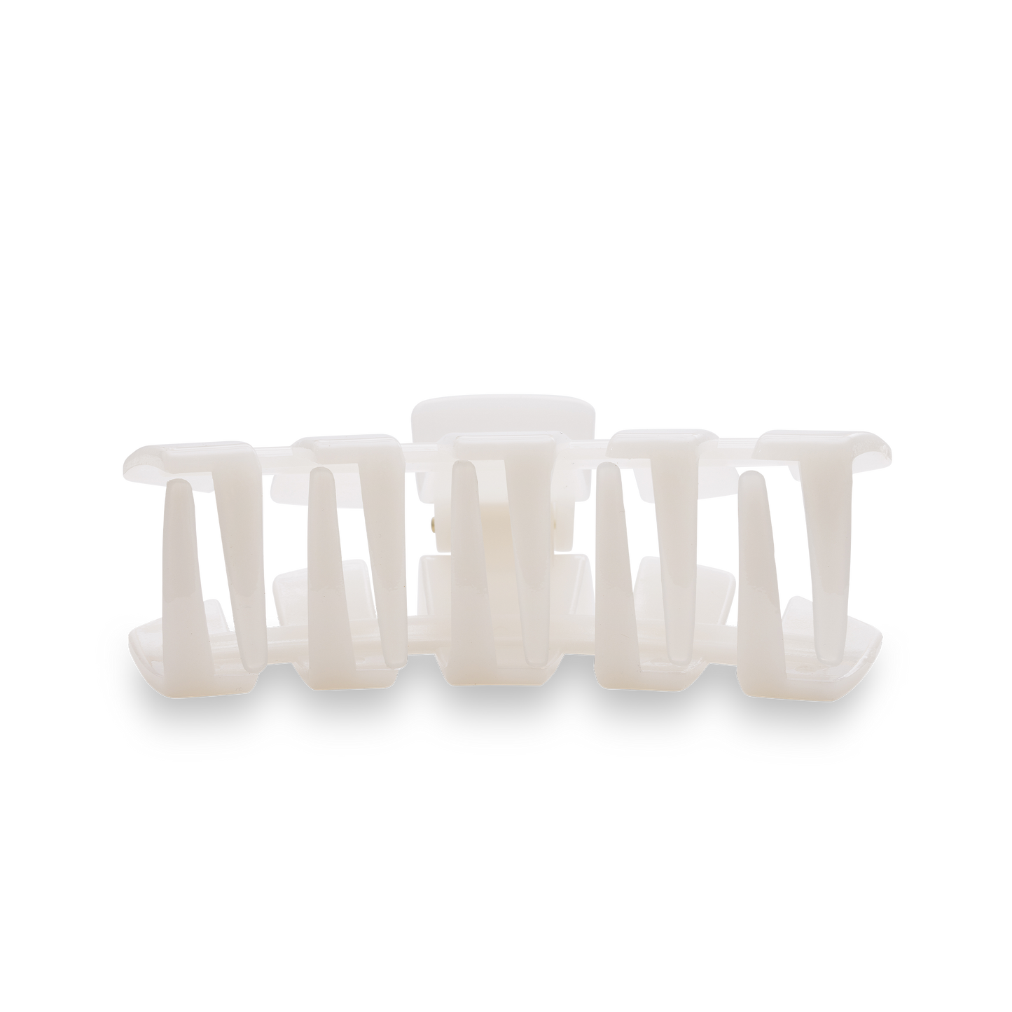 TELETIES - Classic Hair Clip | Large | Coconut White