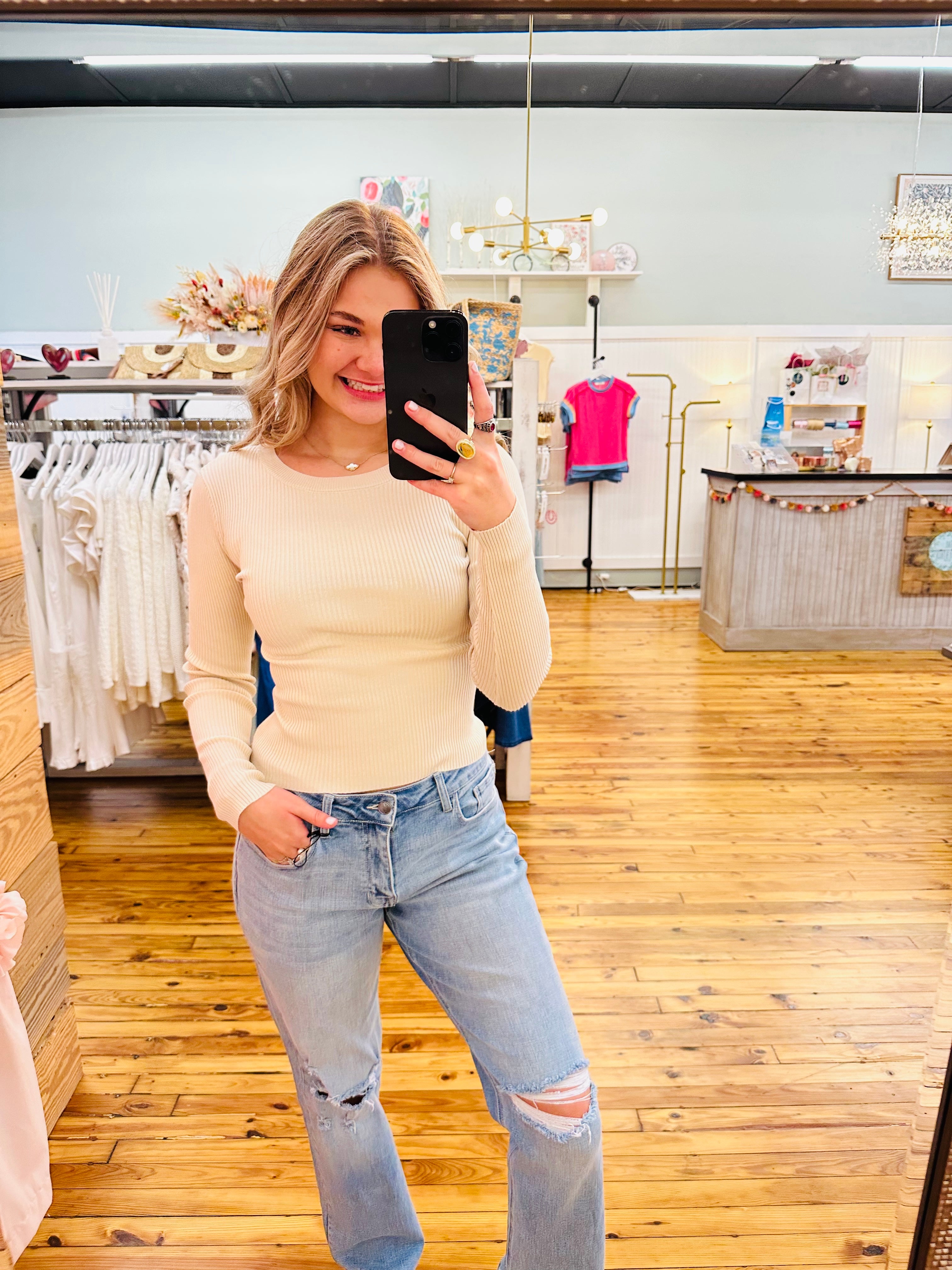 SOLID CREWNECK LONG SLEEVE SWEATER KNIT PULLOVER (S-L)