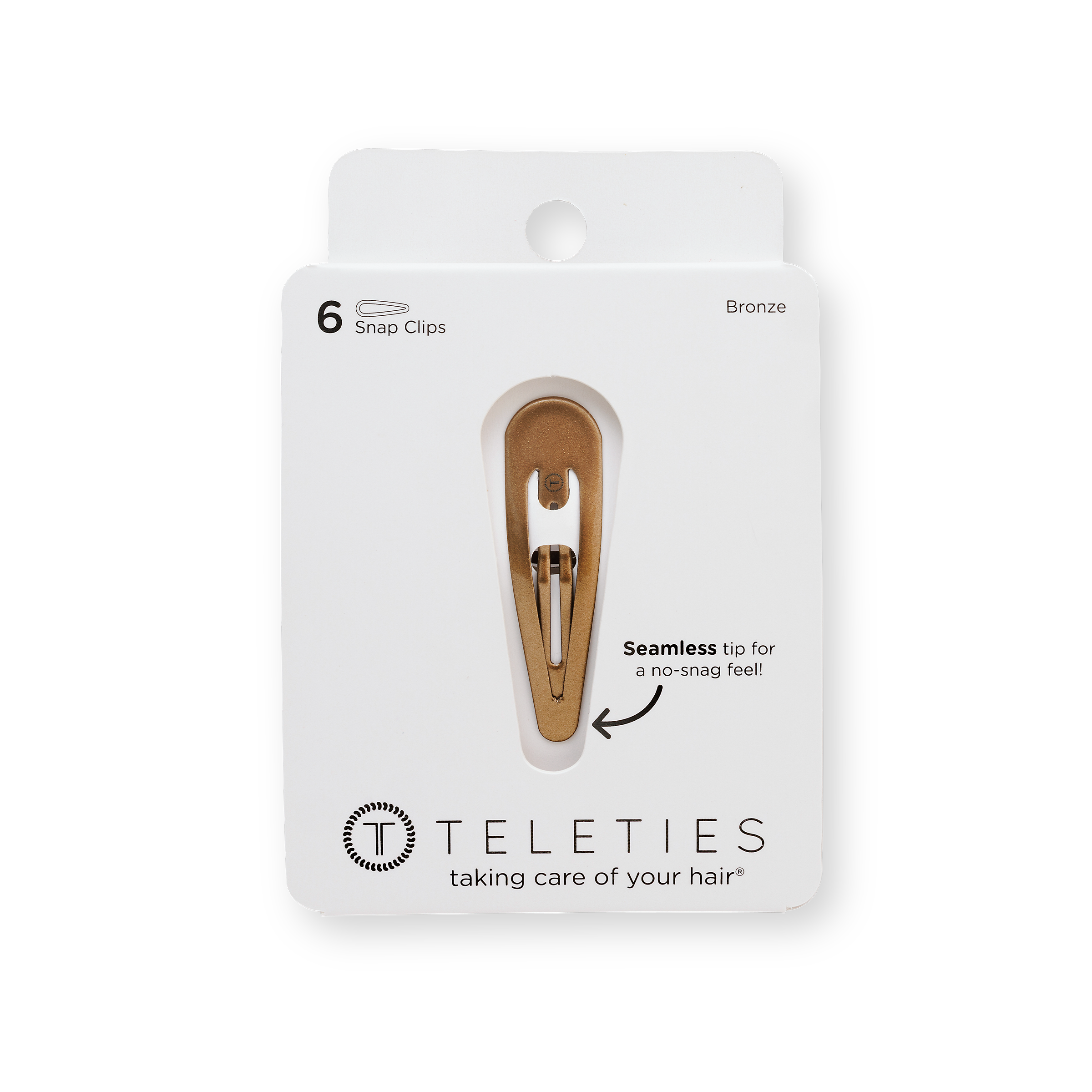 TELETIES - Snap Clip | Bronze | 6 Count