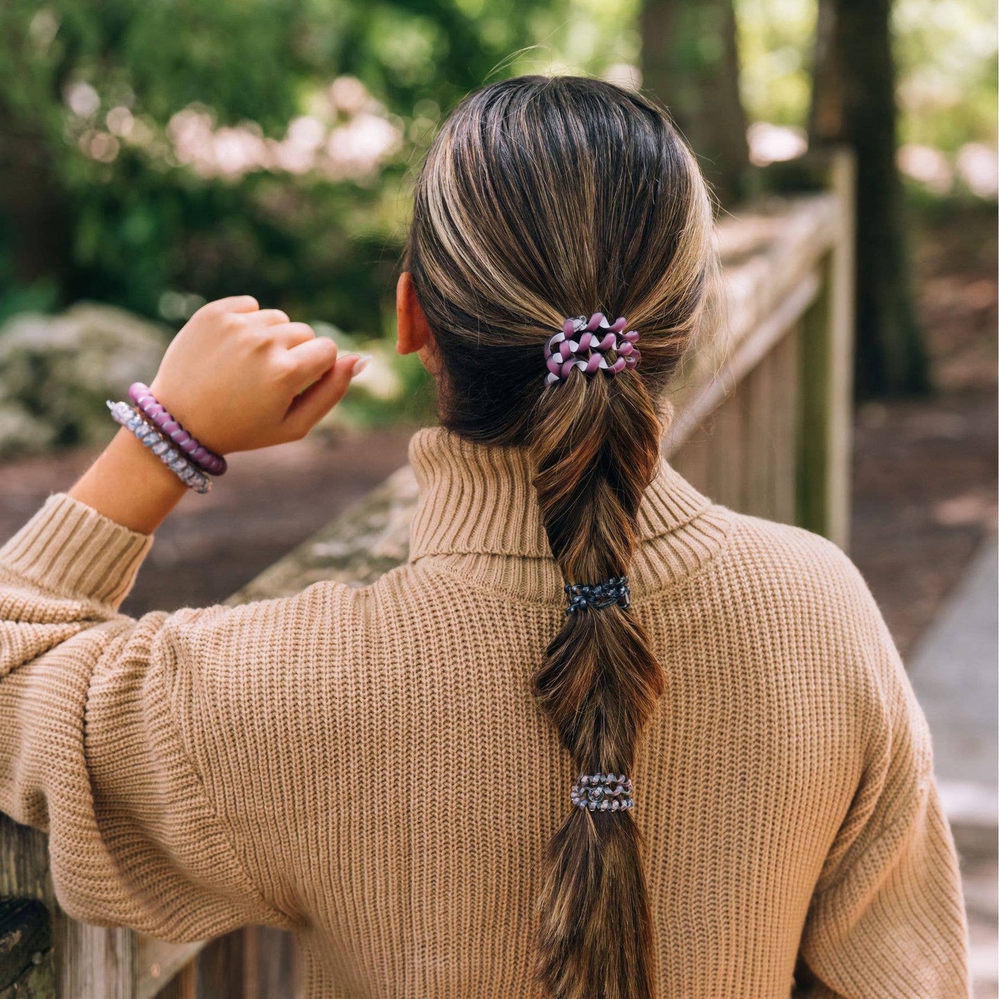 TELETIES - Spiral Hair Coils | Mix Pack | Purple Haze Hair Ties