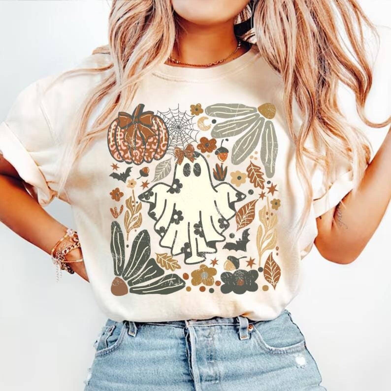 Ghost Boho Fall Graphic Tee (S-3X)