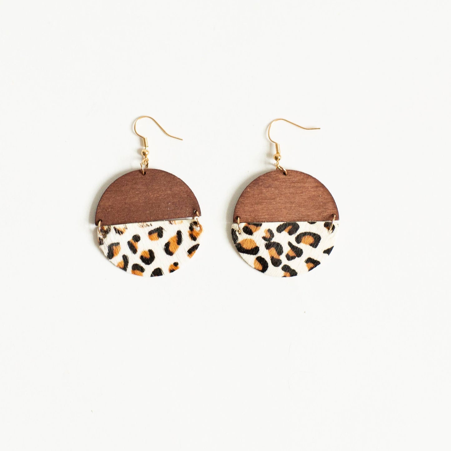 White Leopard Earrings