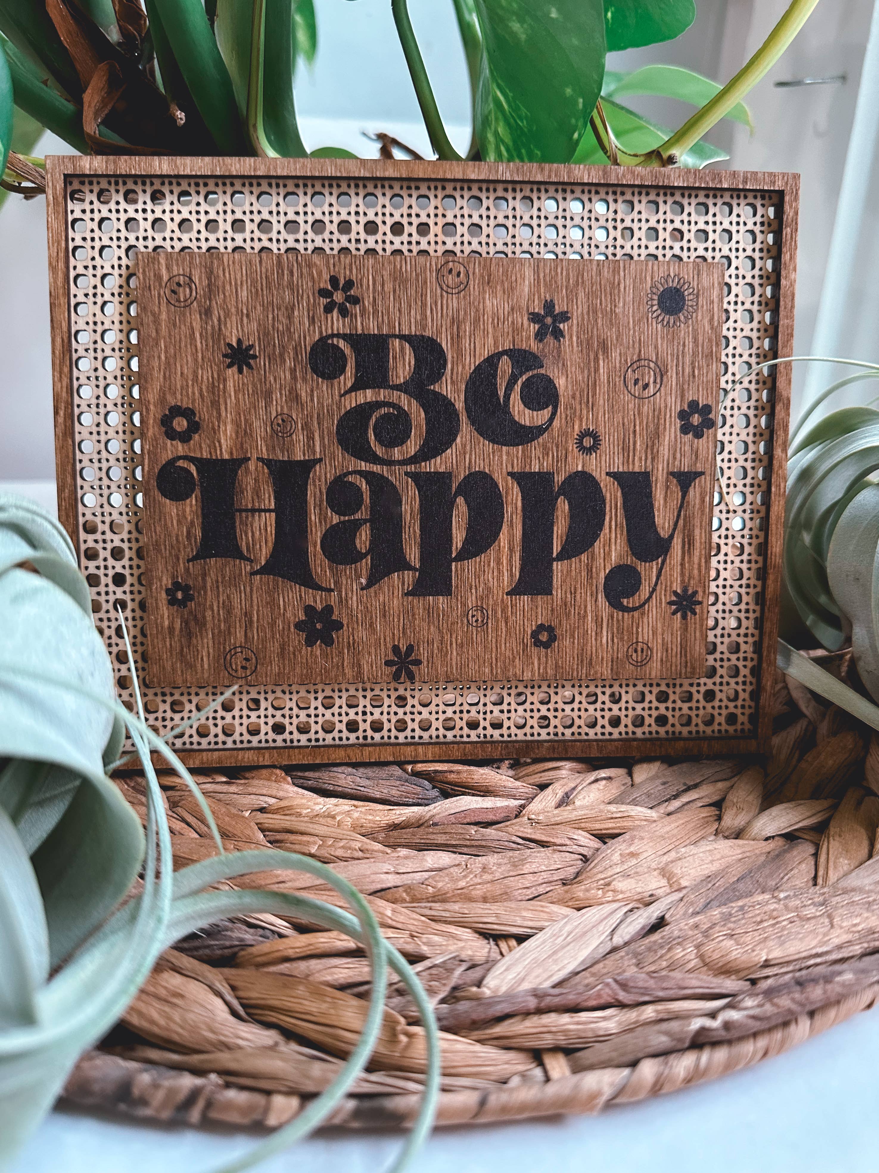 Be Happy Wall Hanging Sign