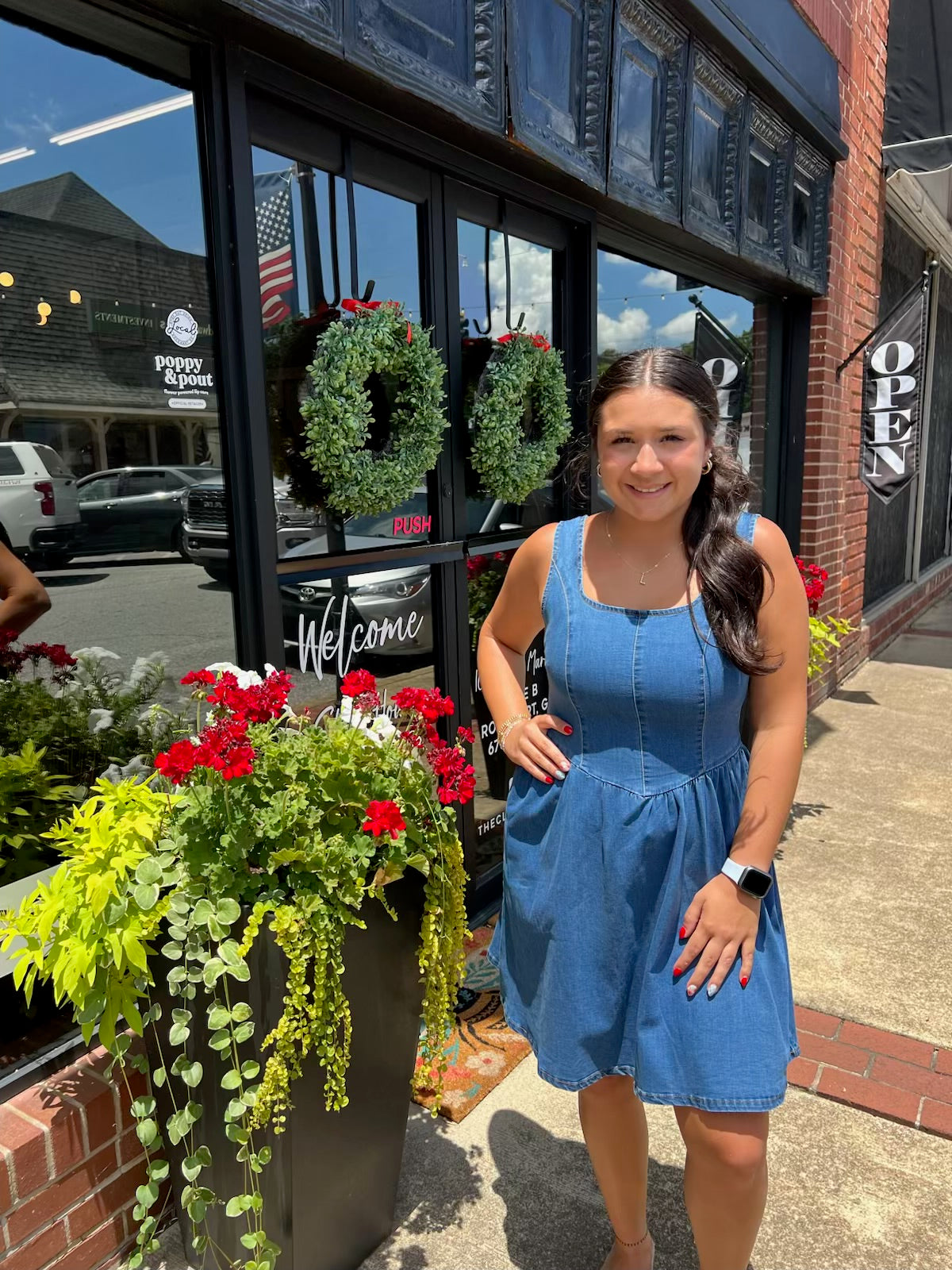The Denim Bow Dress(S-XL)