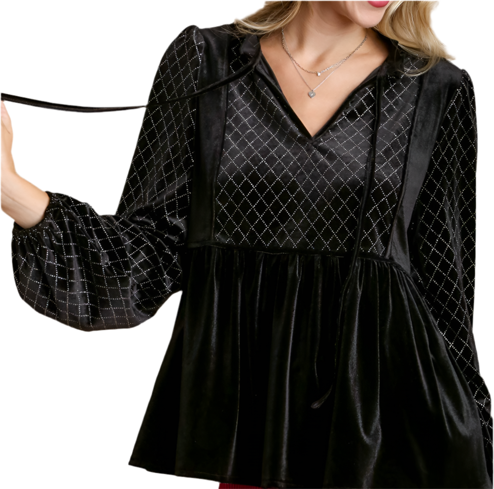 SALE! Velvet Top (2 Colors)(S-L)