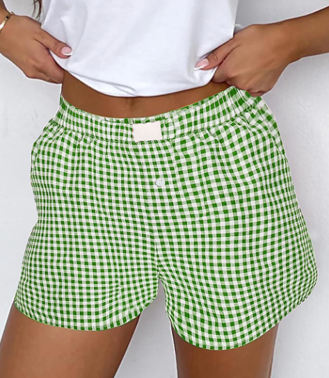 The Green Gingham Shorts (S-XL)