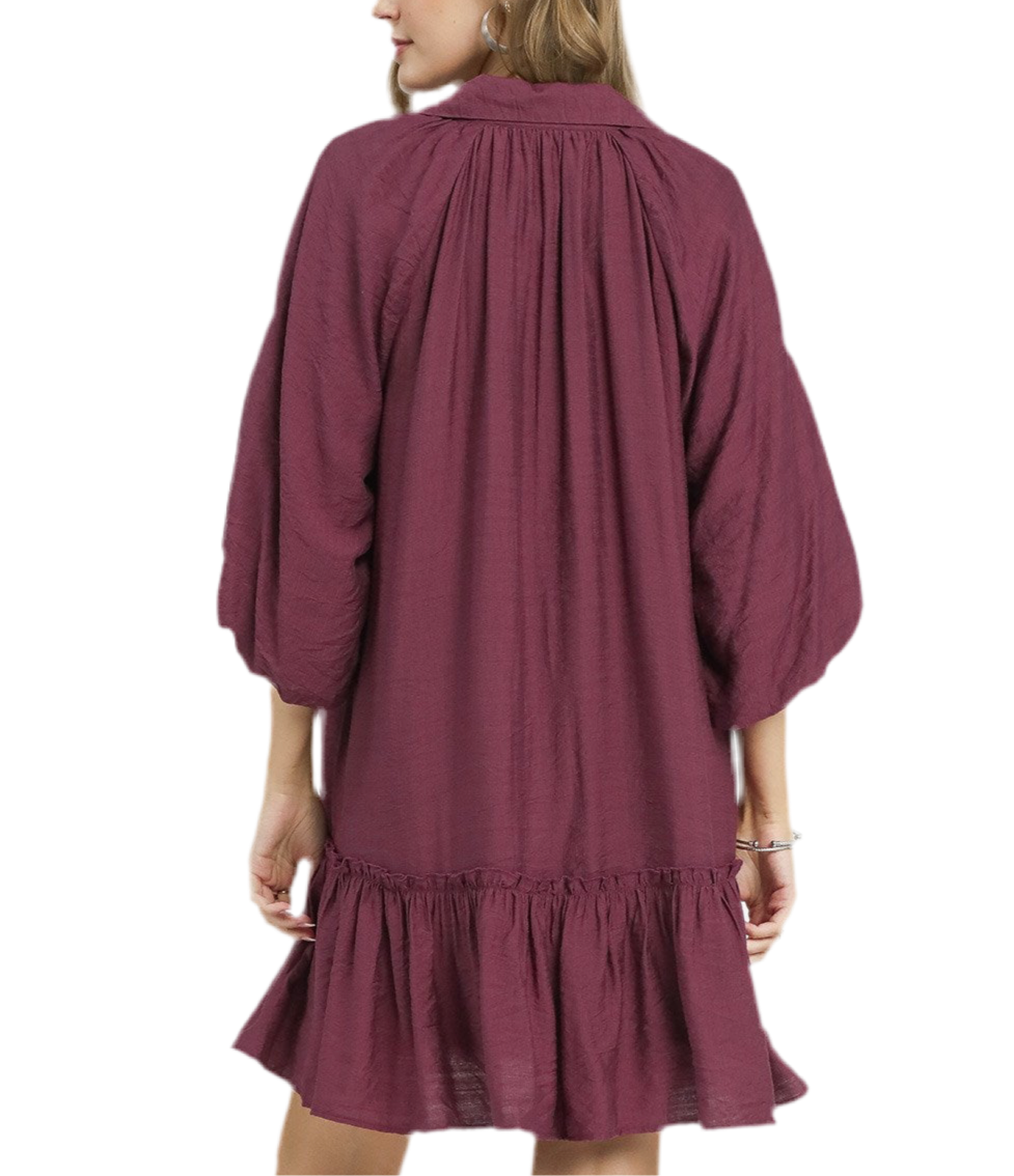 Embroidered Emmalee Dress (S-2X)(2 Colors)