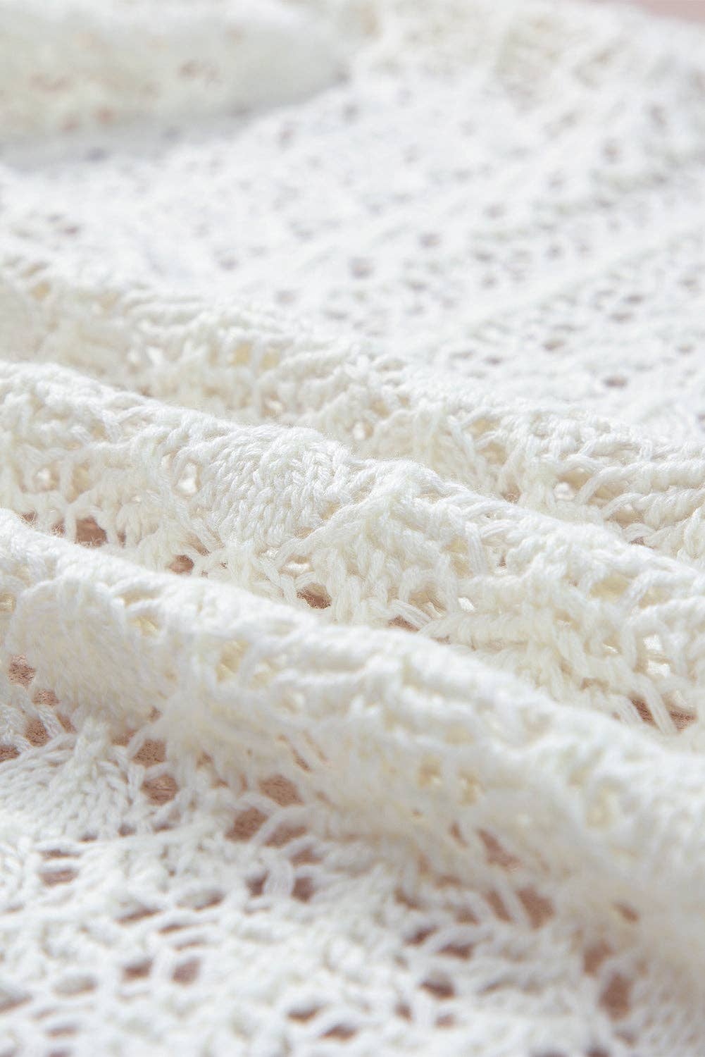 Chic Hollow Out Knit Cardigan with Drop Shoulders (S-XL)