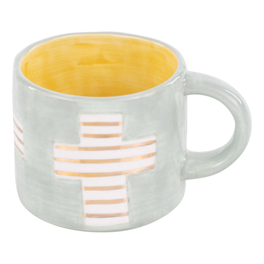Glory Haus - Gold Cross Mug - Easter Decor