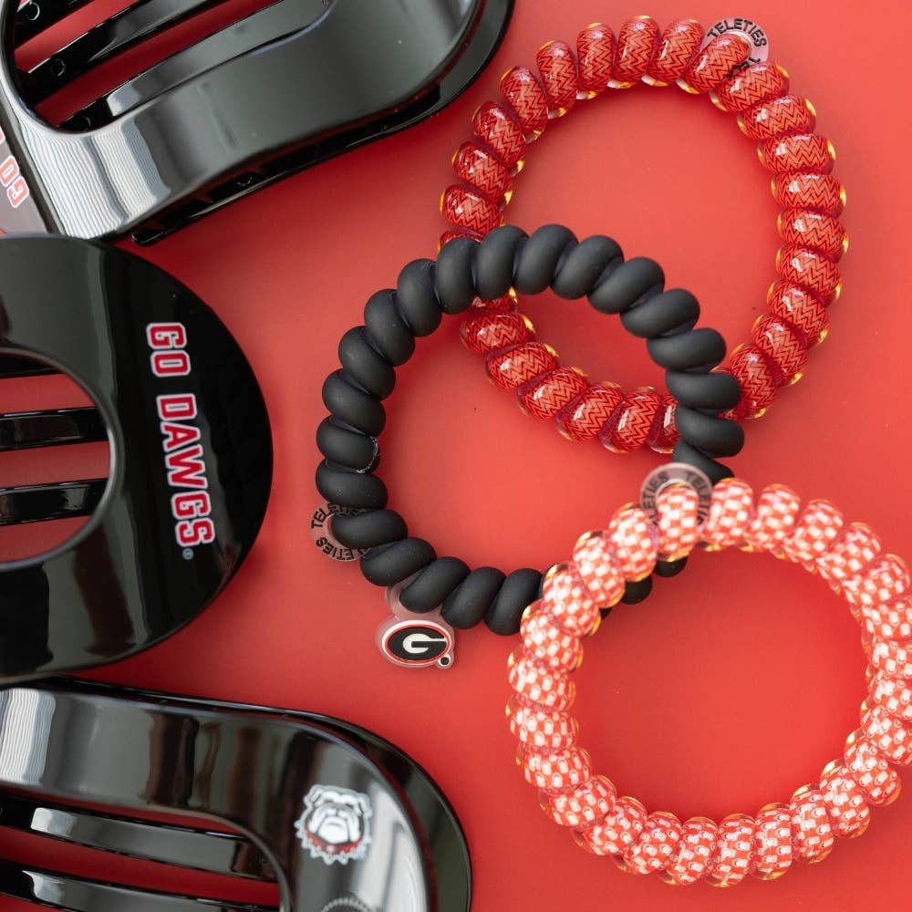 TELETIES - Spiral Hair Coils | Large | Go Dawgs! Hair Ties