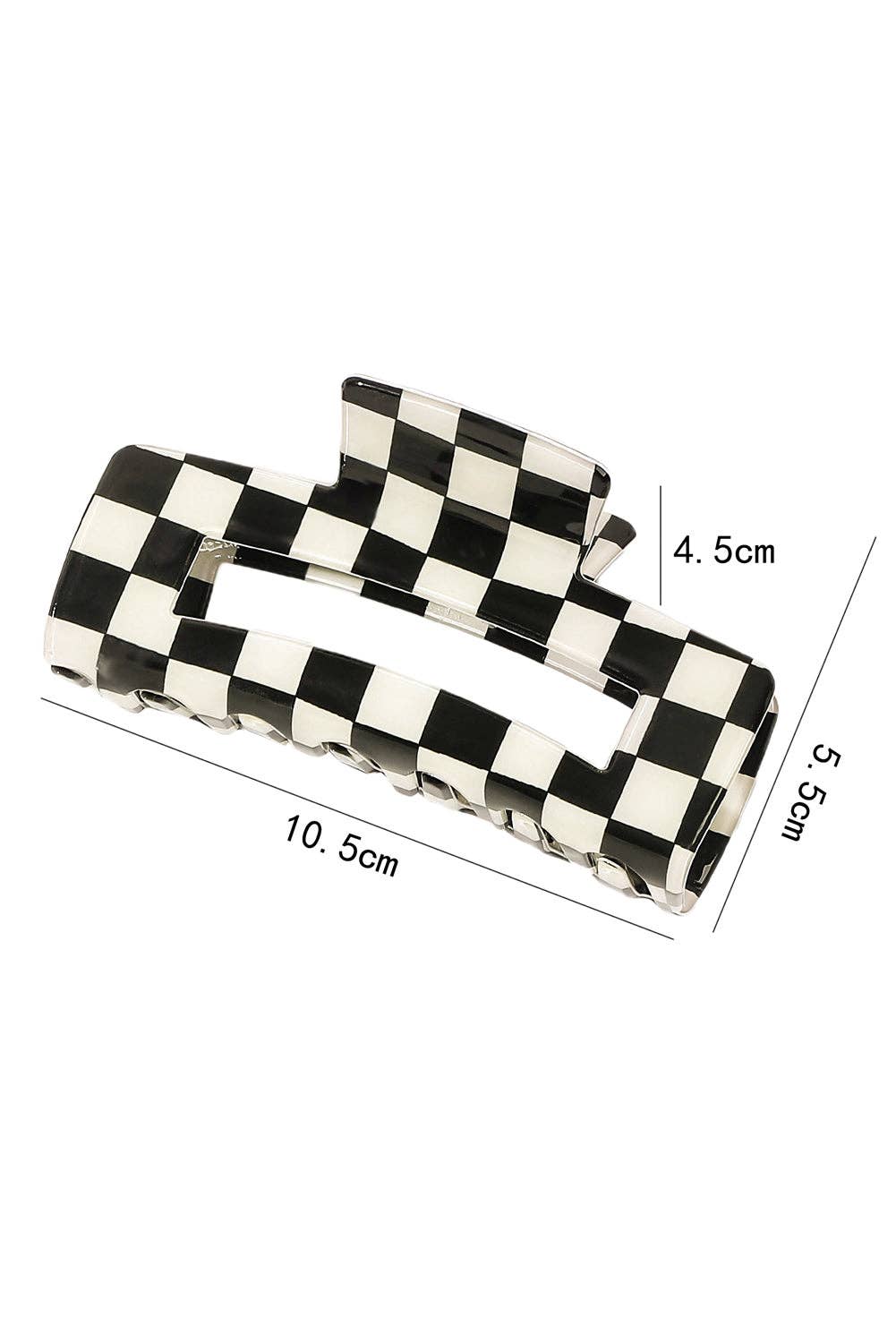 Checkered Print Claw Clip