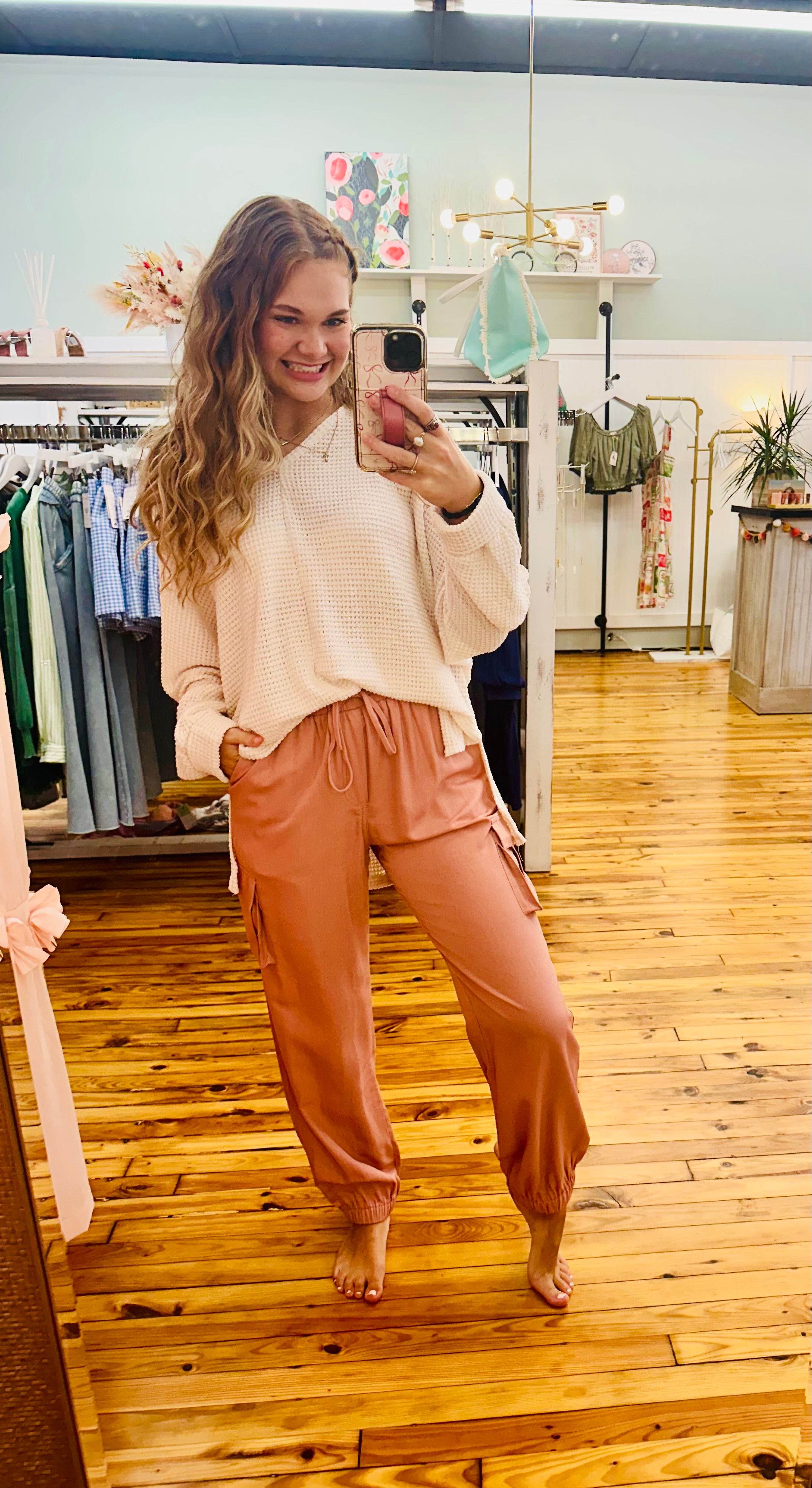 Silky Satin Cargo Pants (S-L)