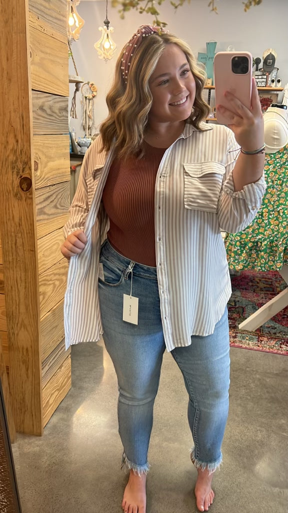 The Sarah Striped Top (S-L)