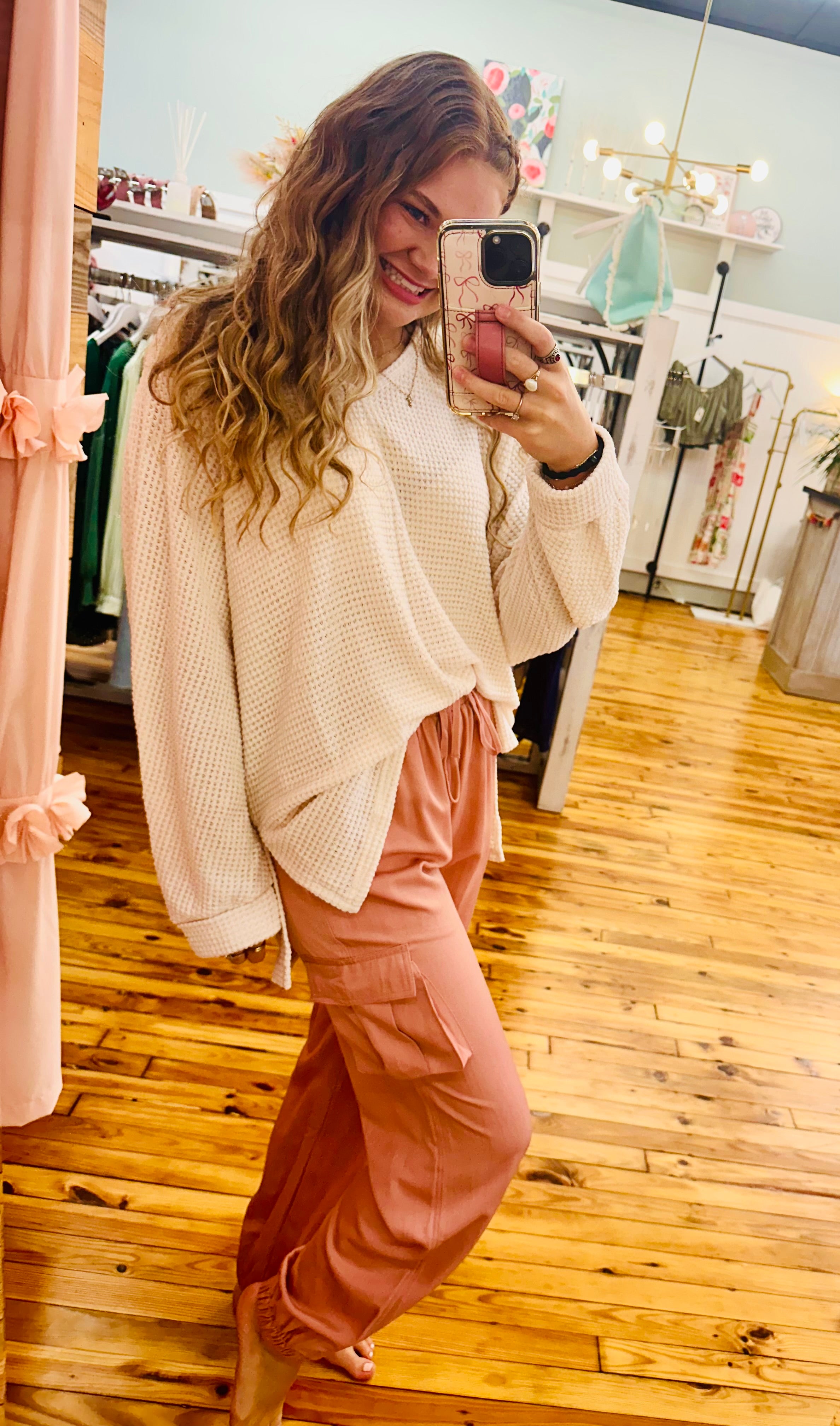 Adorable Pink Cargo Pants (S-L)