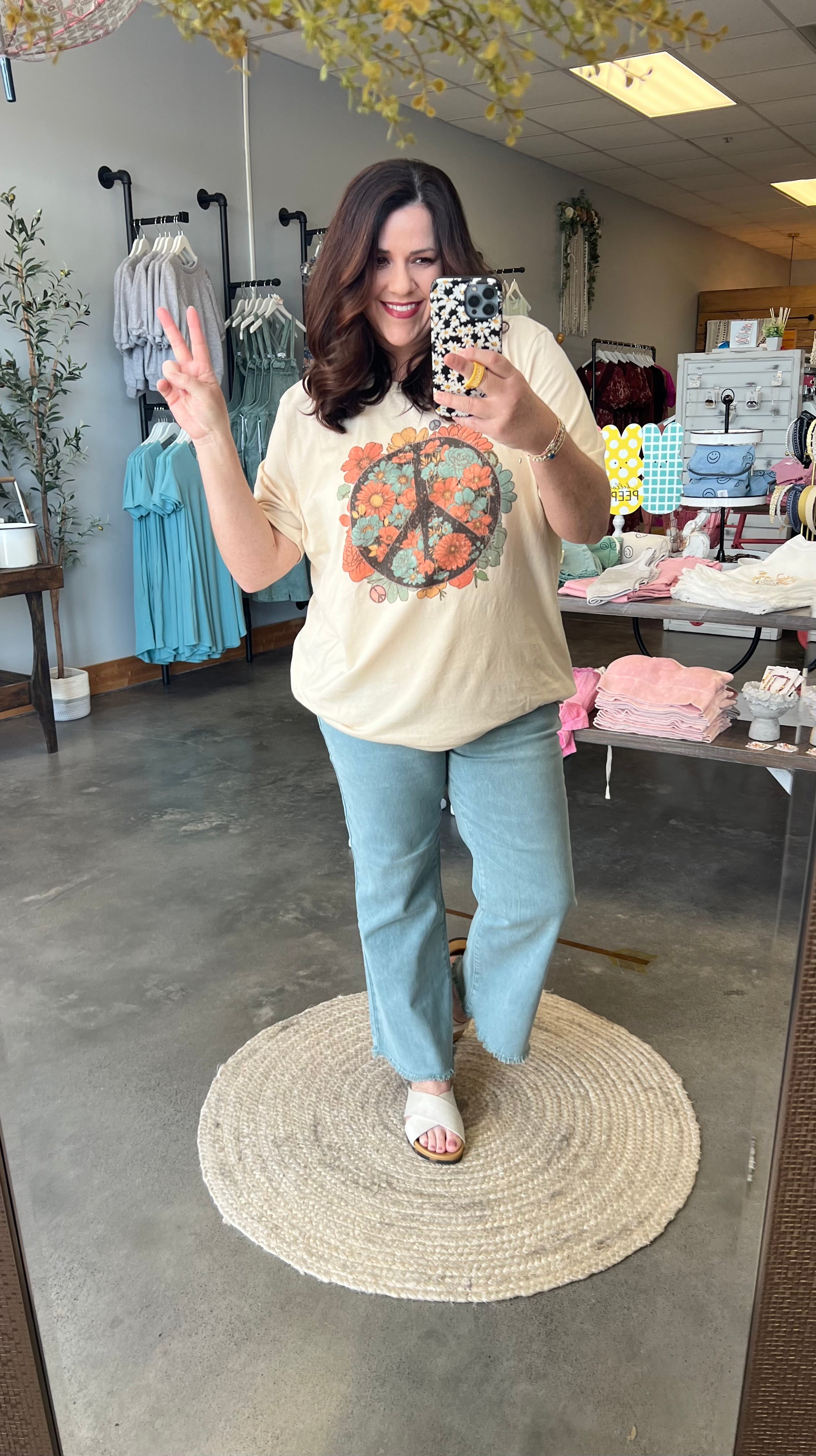 Acid Washed BOOTCUT Cropped Colored Pants (S-XL)(multiple color options)