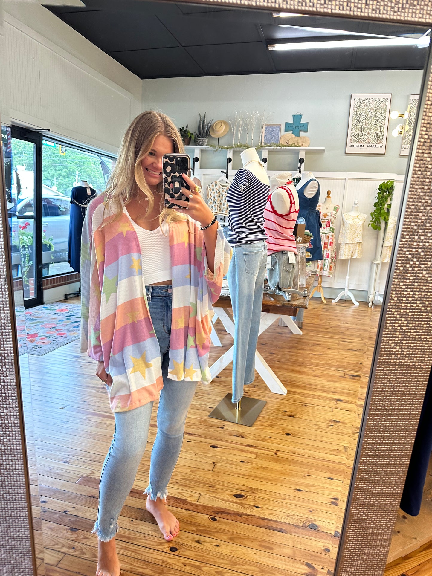 Summer star print kimono (S-L)