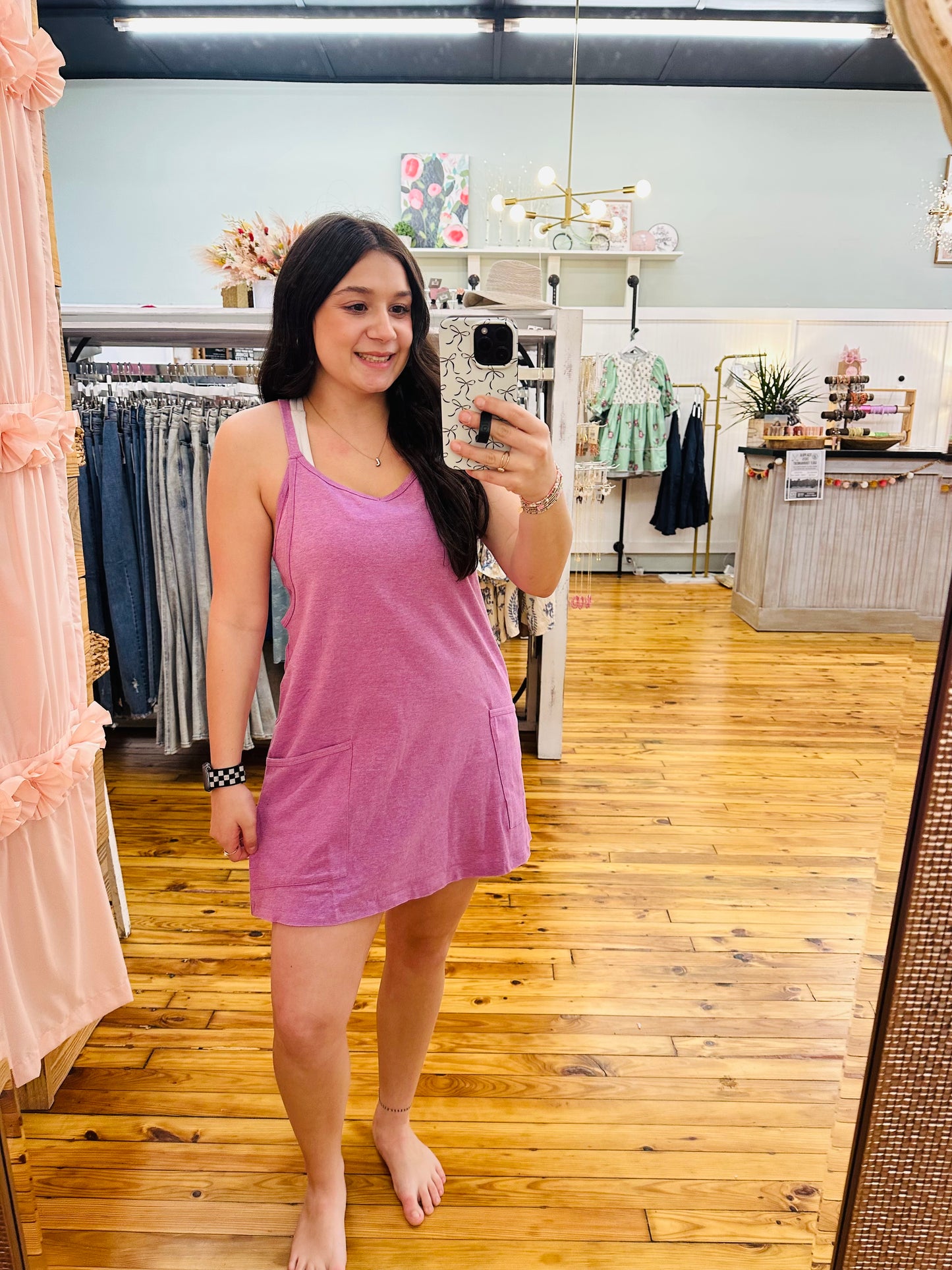 The Josie Mini Dress with Built-In Romper Liner (S-L)(2 Colors)