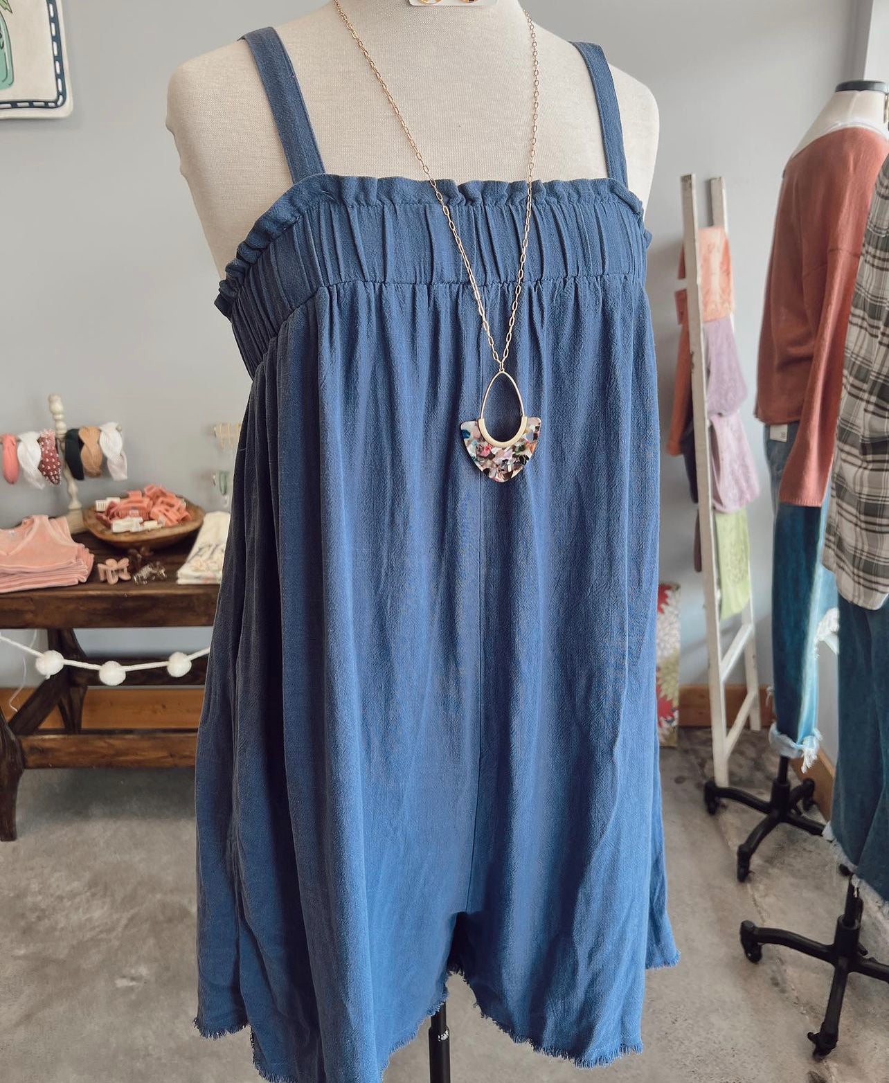 Summer Blue Romper (S-L)