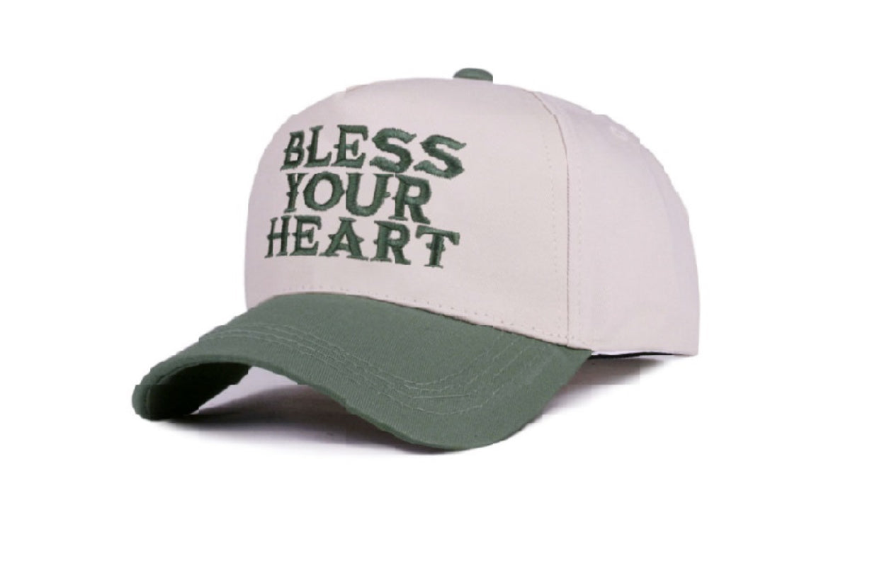 BLESS YOUR HEART TWO TONE CANVAS COTTON CAP