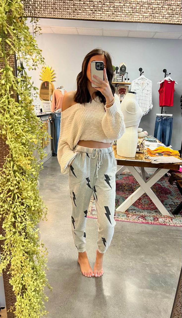 Lightning French Terry Joggers (2 Colors)(S-L)