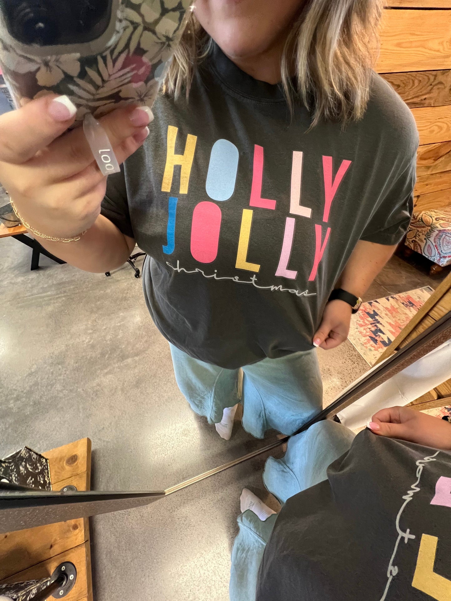 Holly Jolly Christmas Comfort Color Tee (S-XL)