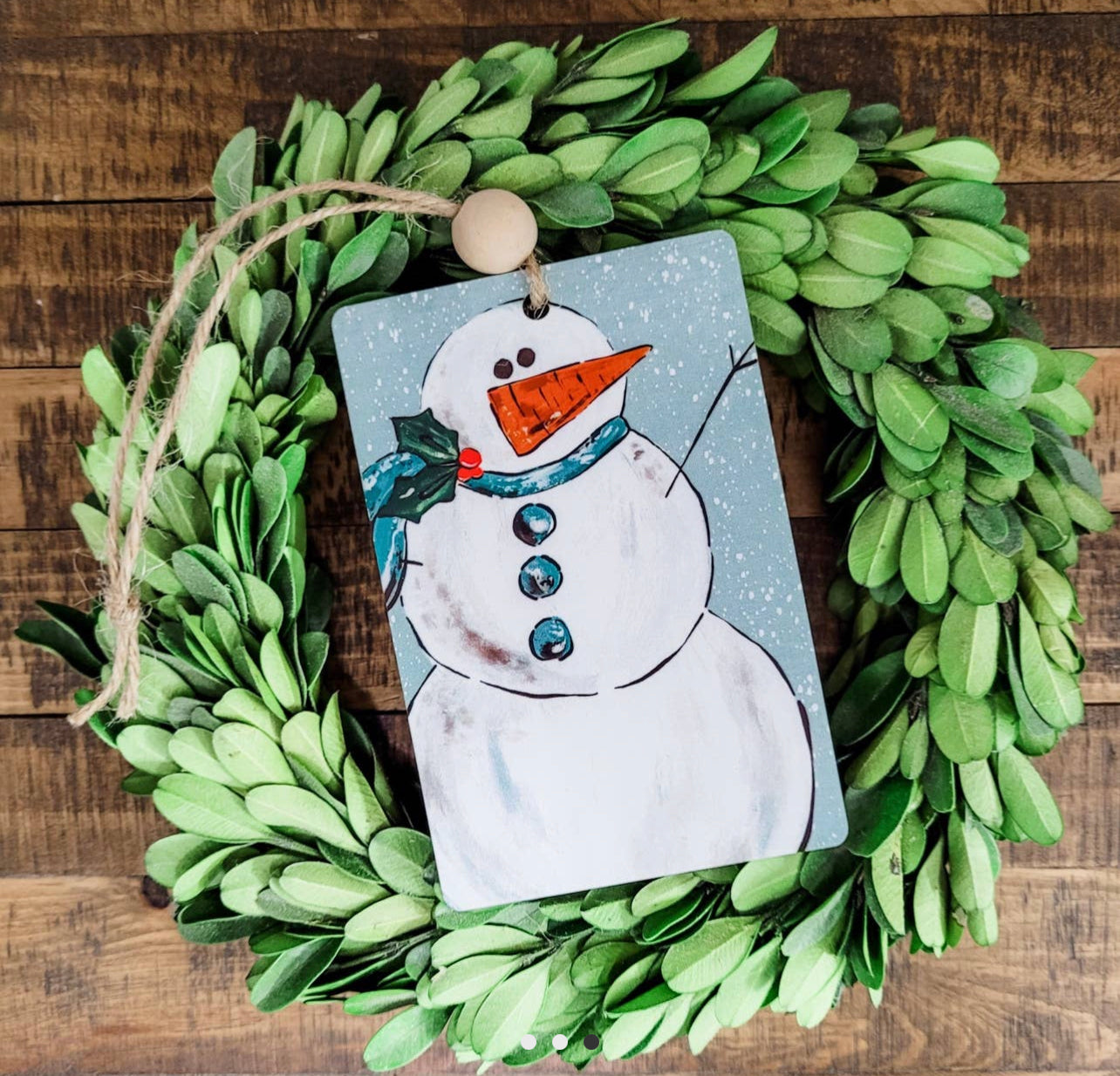 Christmas Wood Ornament (Santa, Rudolph, Snowman)
