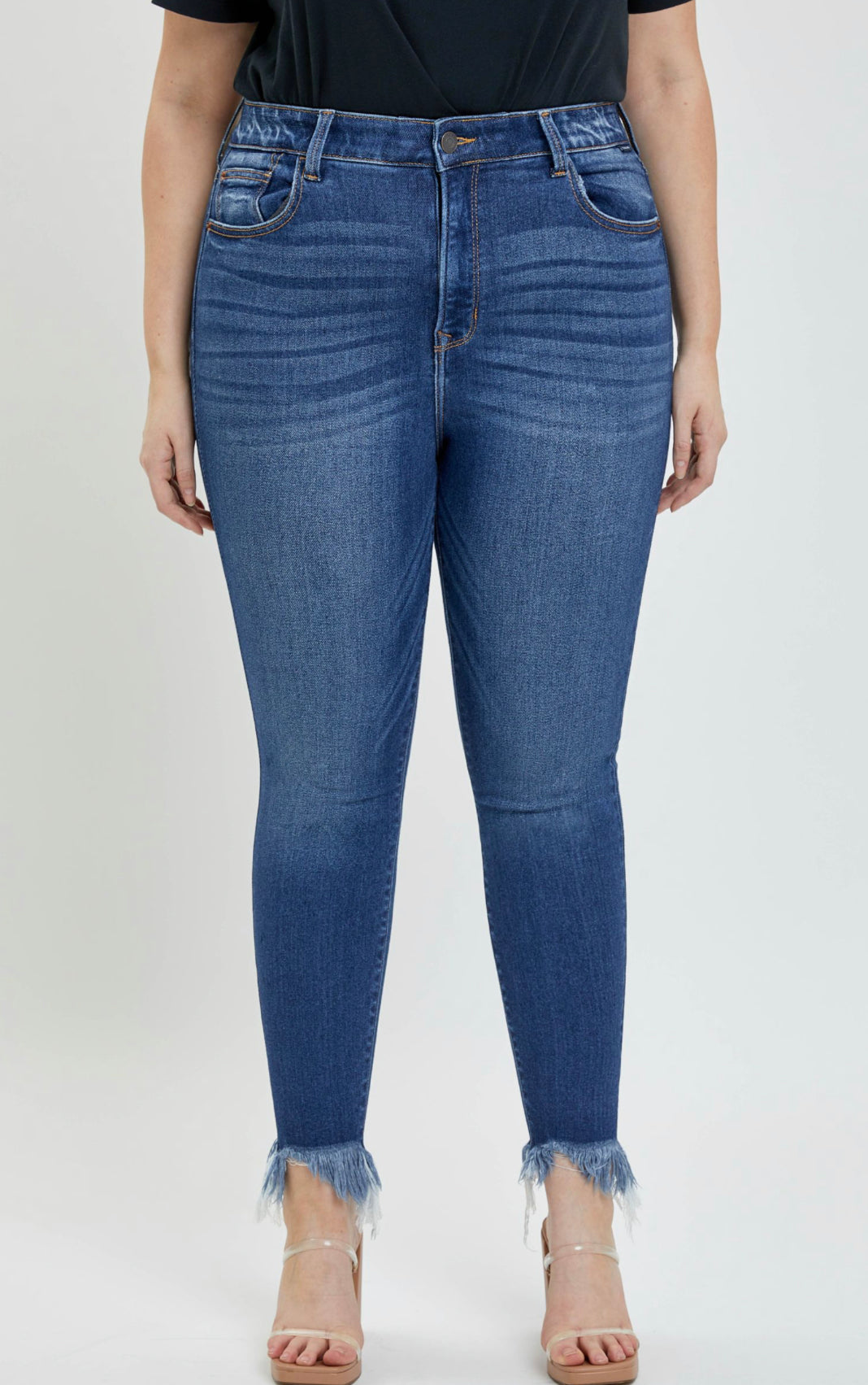 Plus High Rise Ankle Skinny with Elasticated Waistband (14-22)