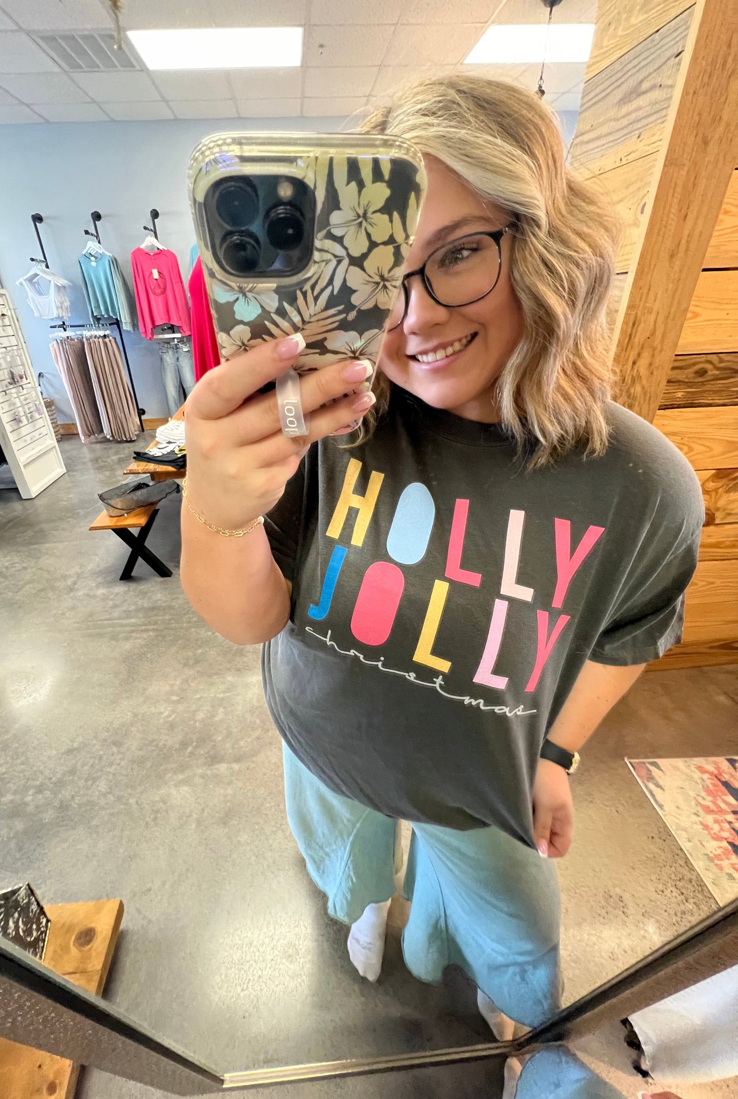 Holly Jolly Christmas Comfort Color Tee (S-XL)