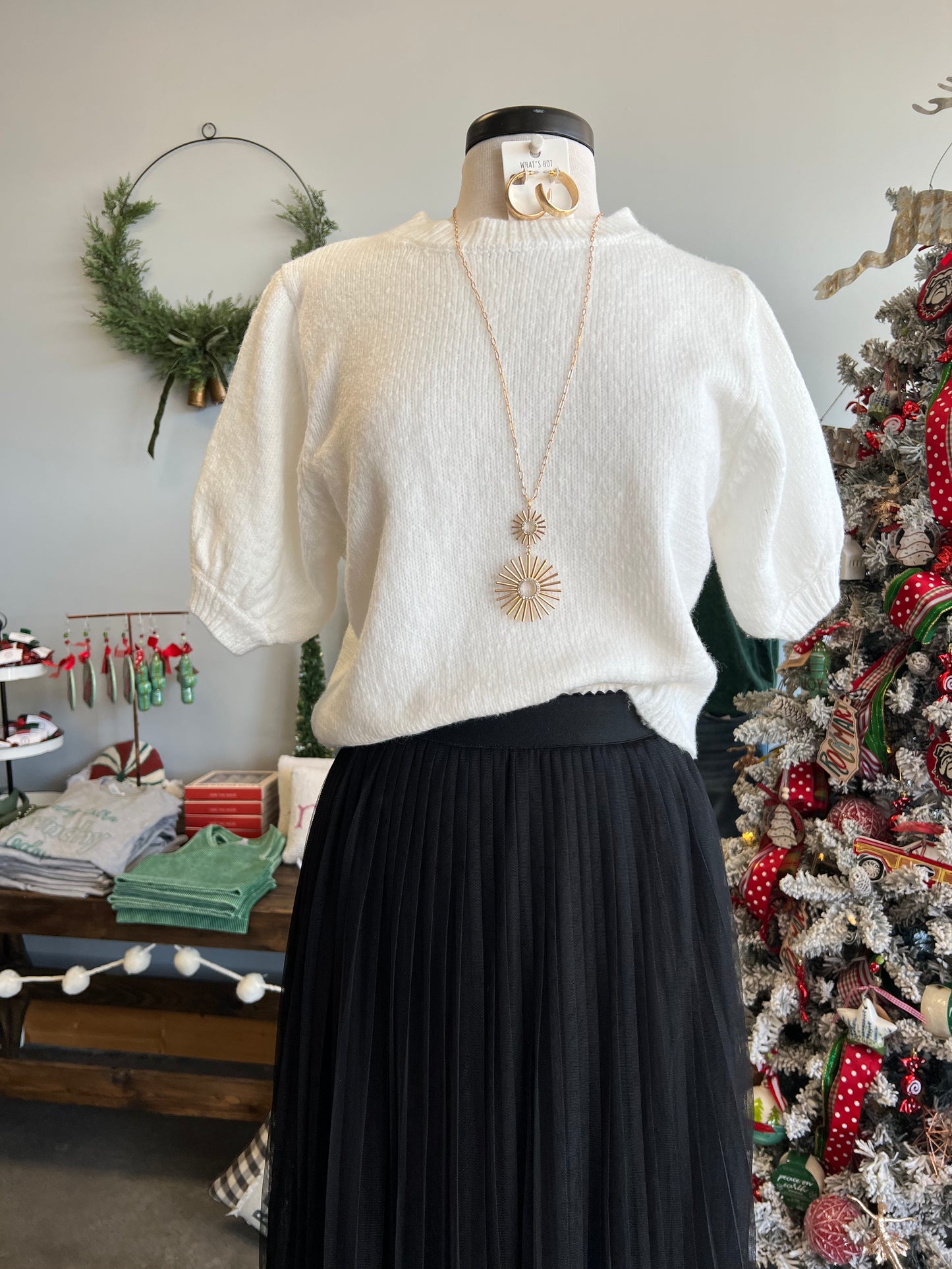 Puff Sleeve Sweater (S-L)