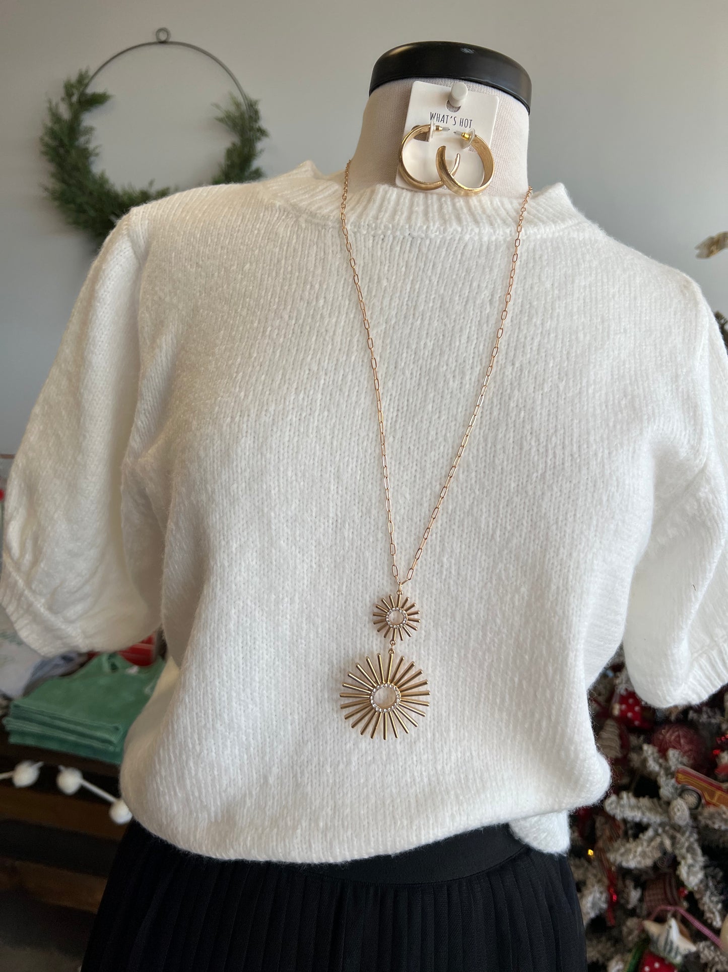 Puff Sleeve Sweater (S-L)