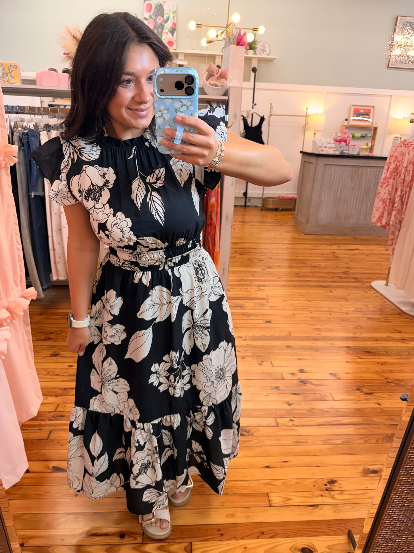 The Cynthia Flutter Sleeve Dress (S-L)