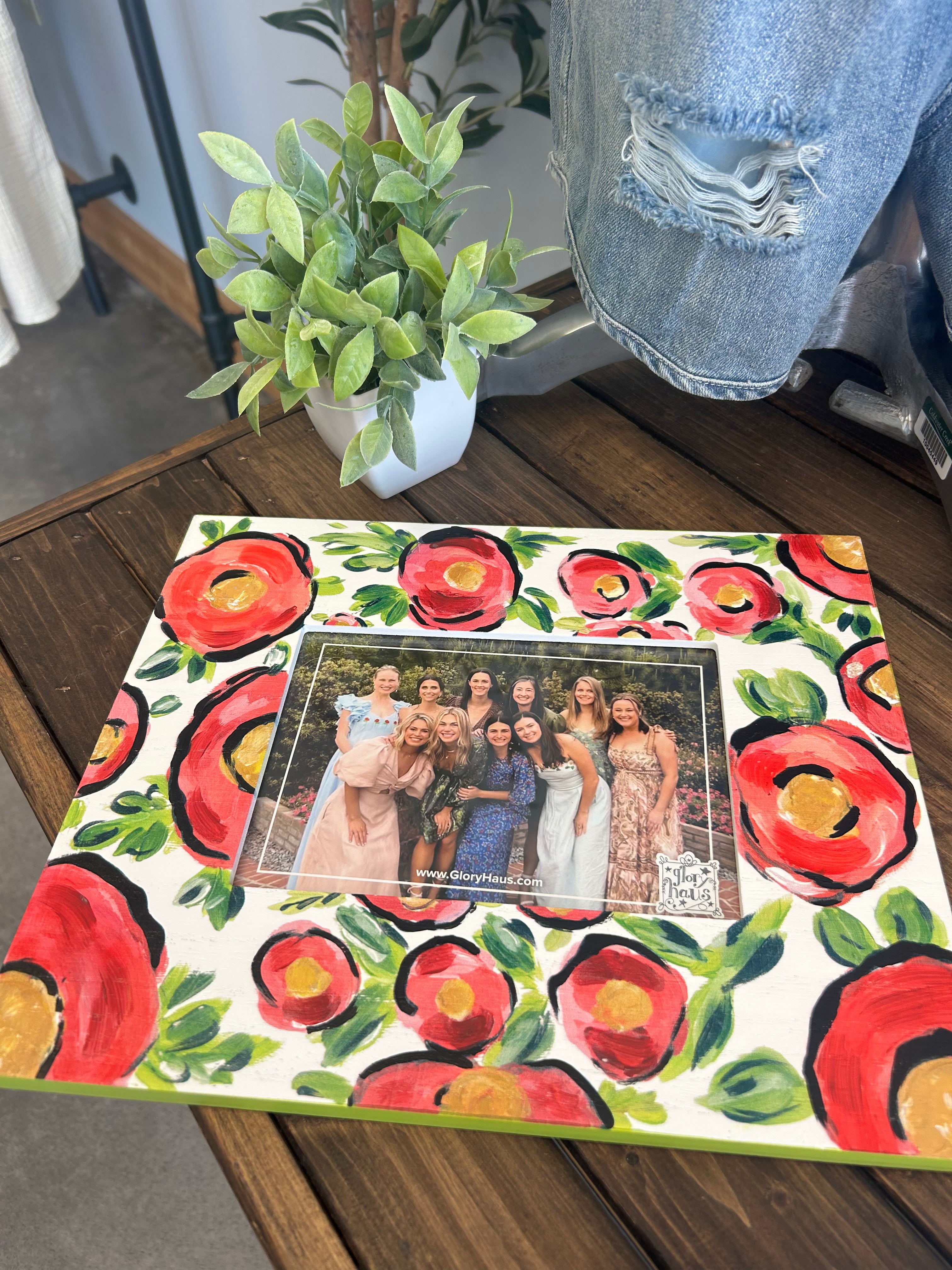 SALE! Glory Haus - White Floral Frame