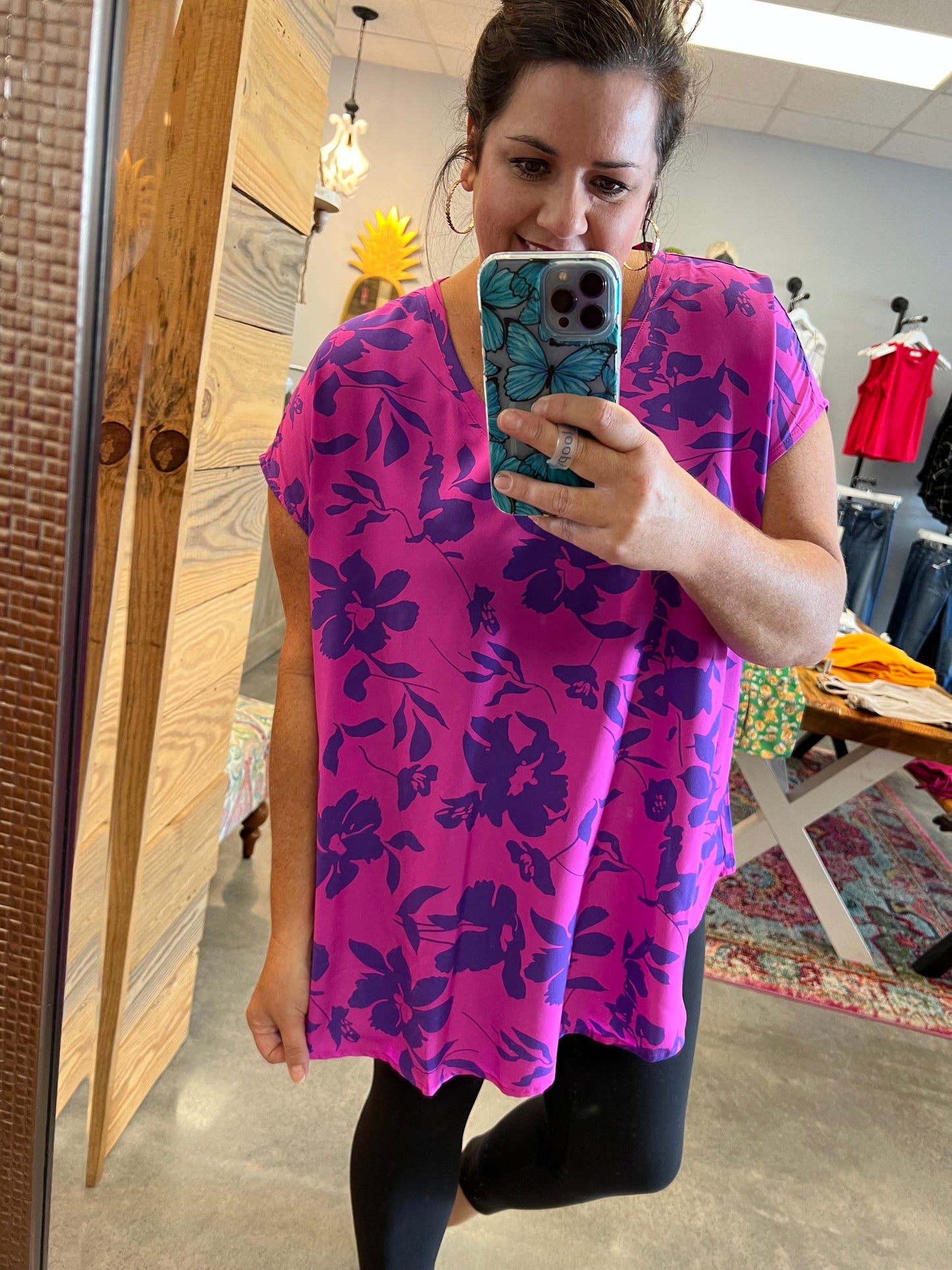 Take Me To The Tropics Top (1X-3X)