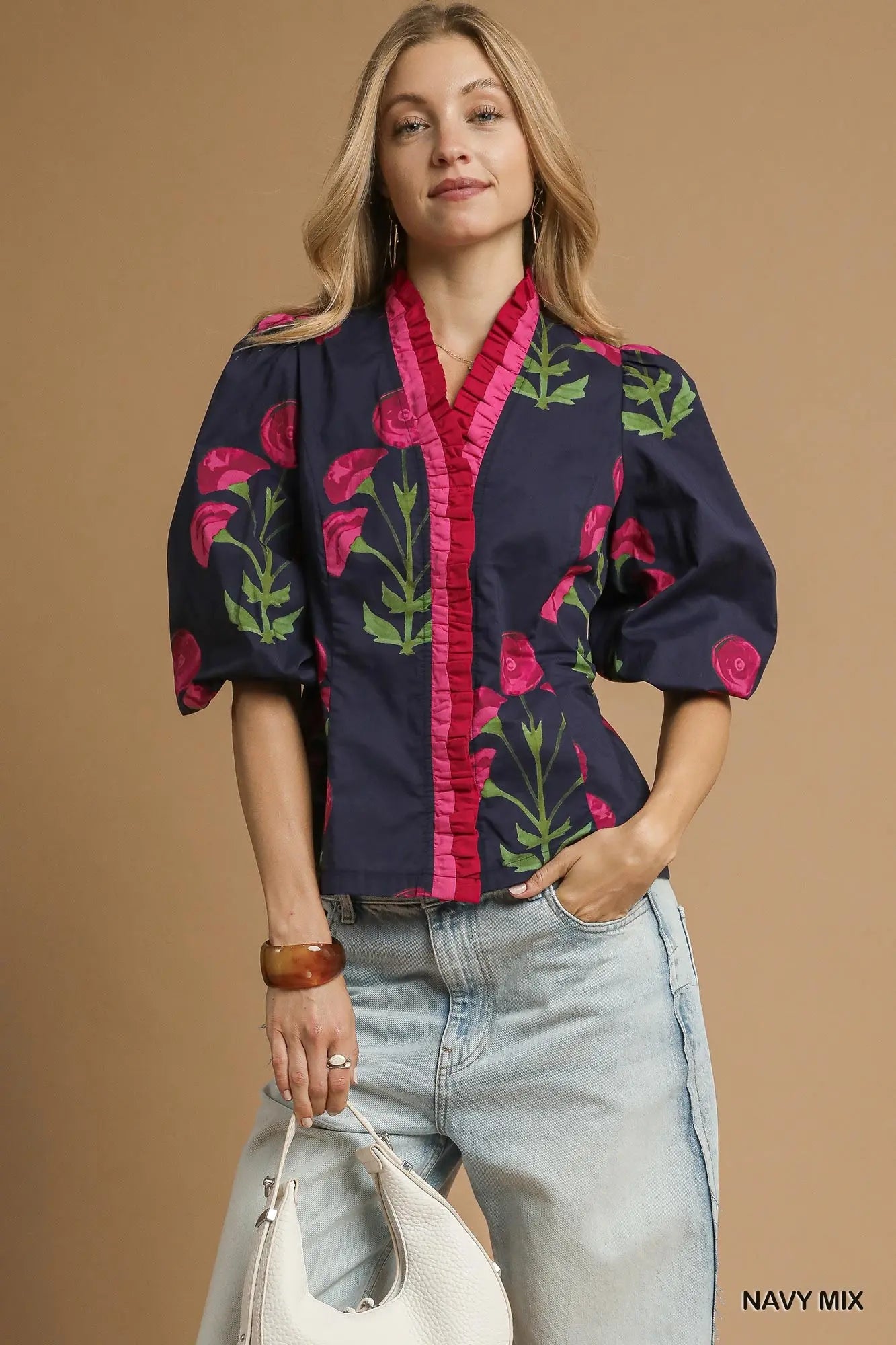 The Avery Blouse (S-2X)(3 Color Options)