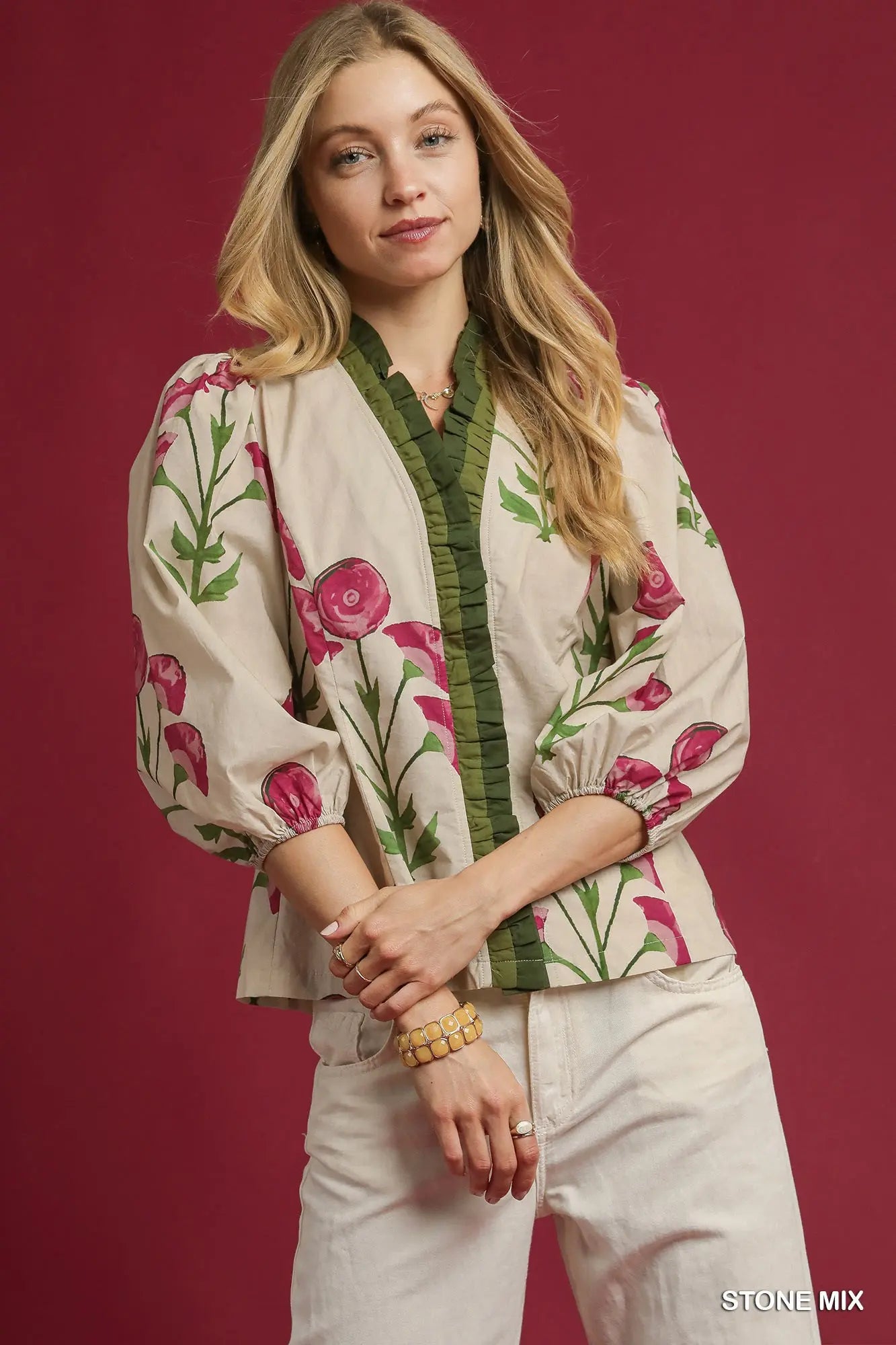 The Avery Blouse (S-2X)(3 Color Options)