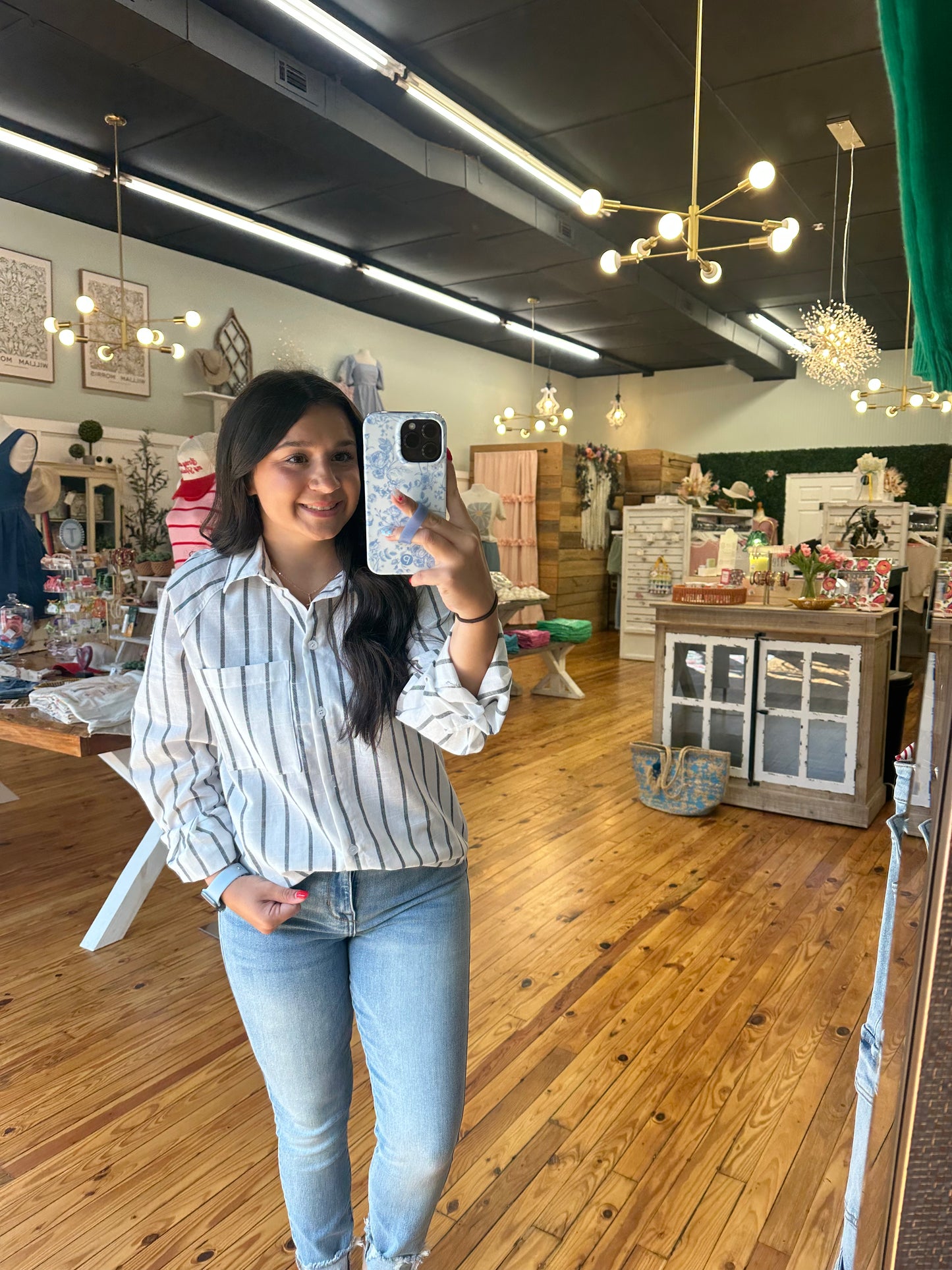 The Stripe Button Down Top (S-XL)