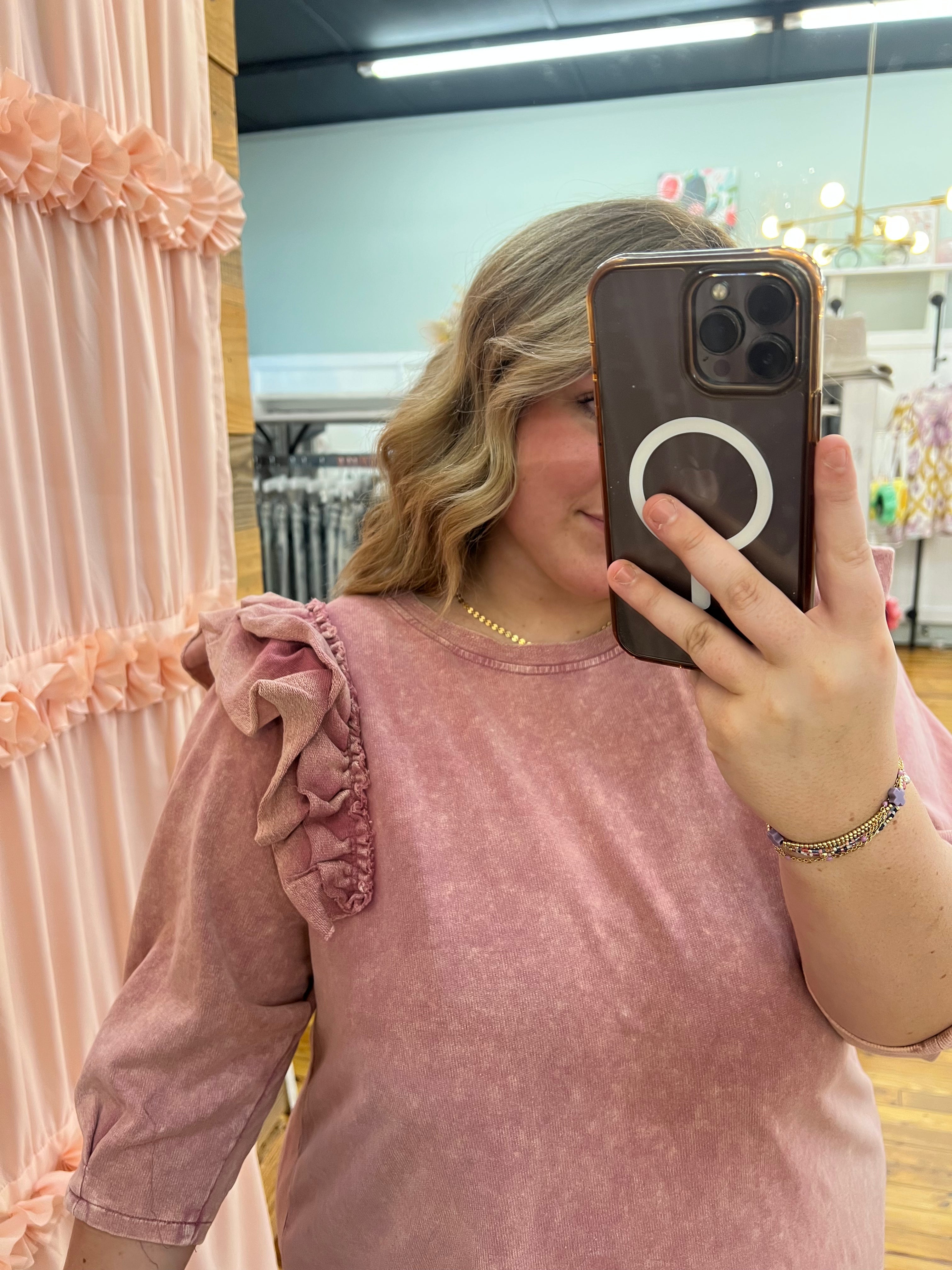 SALE! Ava Lee Mineral Washed Dress (XL-2X)