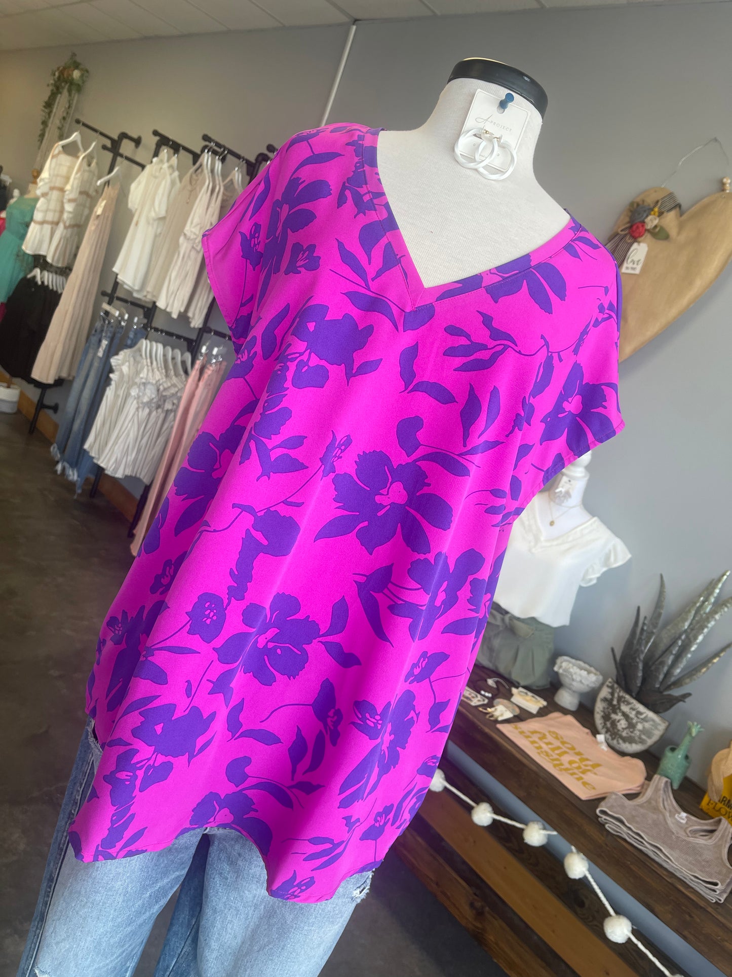 Take Me To The Tropics Top (1X-3X)