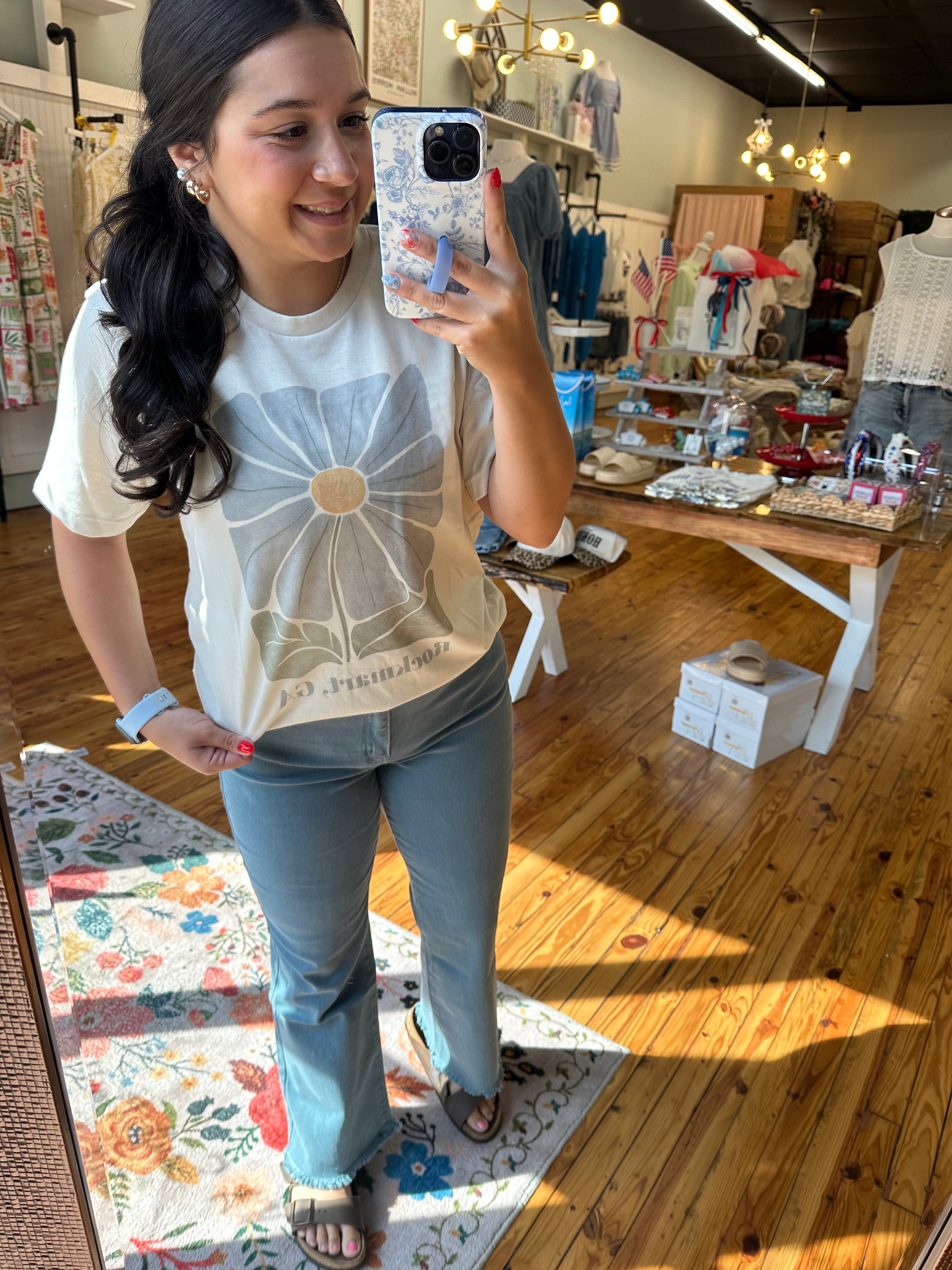 Acid Washed BOOTCUT Cropped Colored Pants (S-XL)(multiple color options)