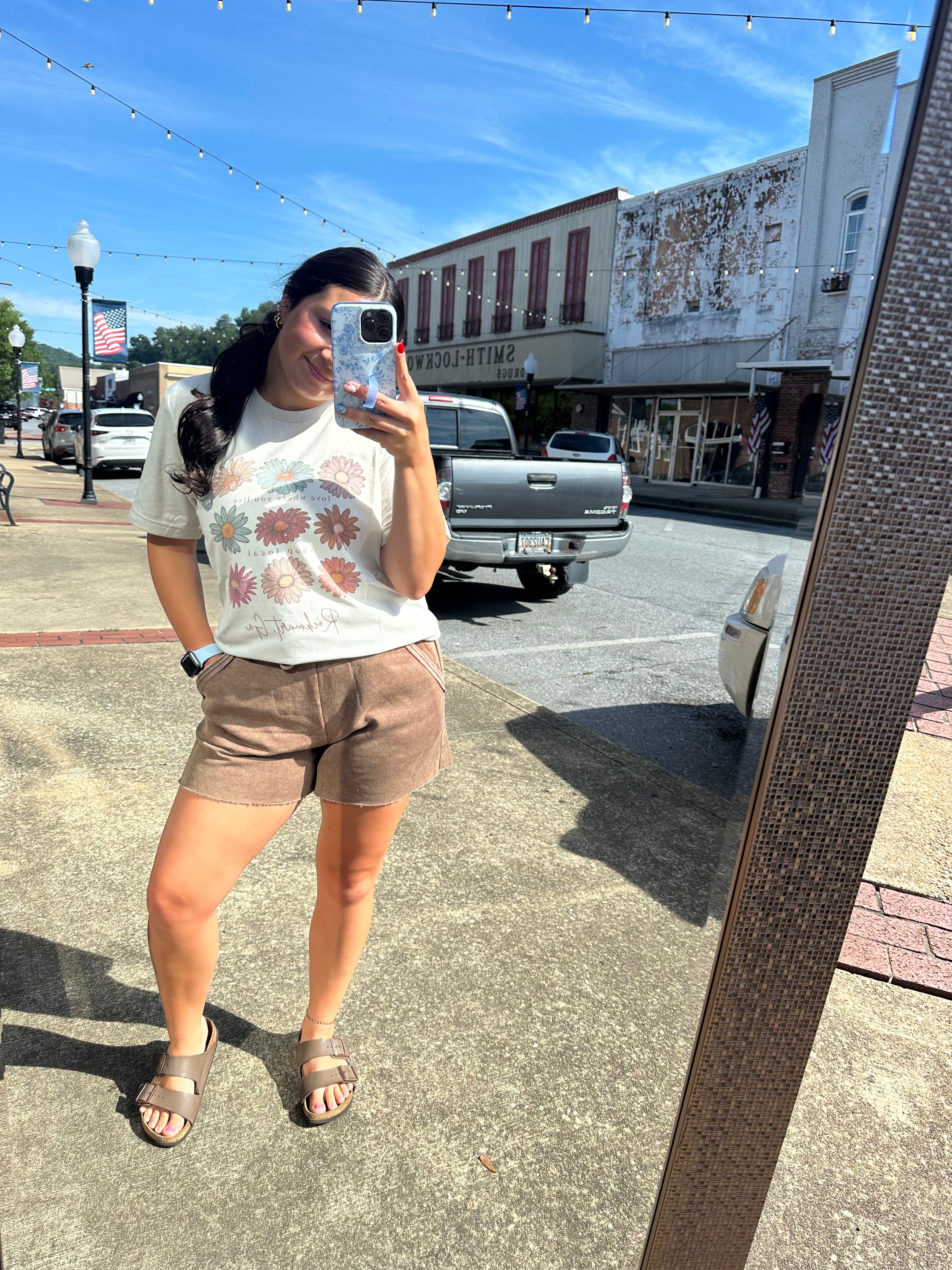 Acid Wash Drawstring Shorts  (S-L)(3 Colors)