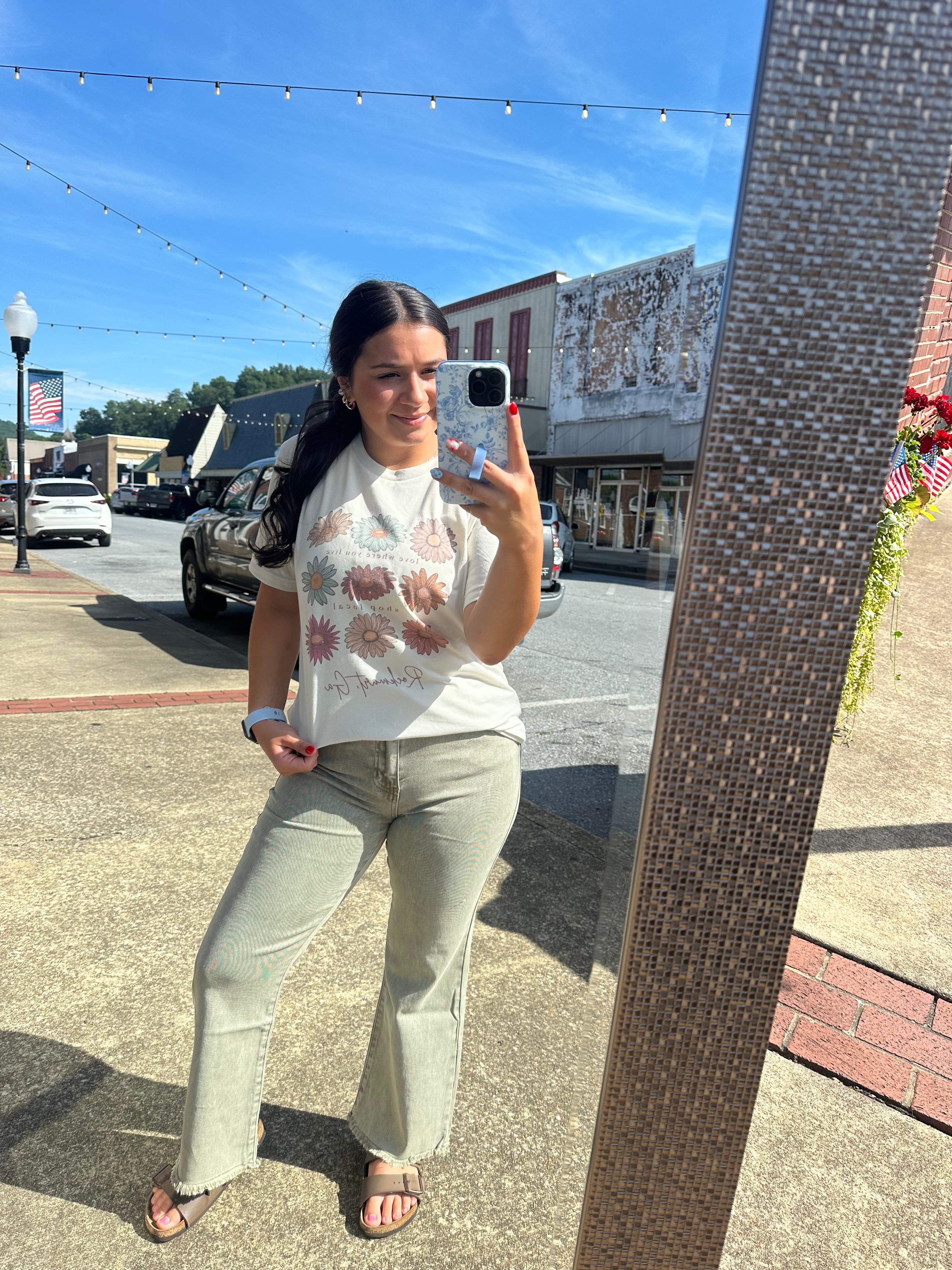 Acid Washed BOOTCUT Cropped Colored Pants (S-XL)(multiple color options)