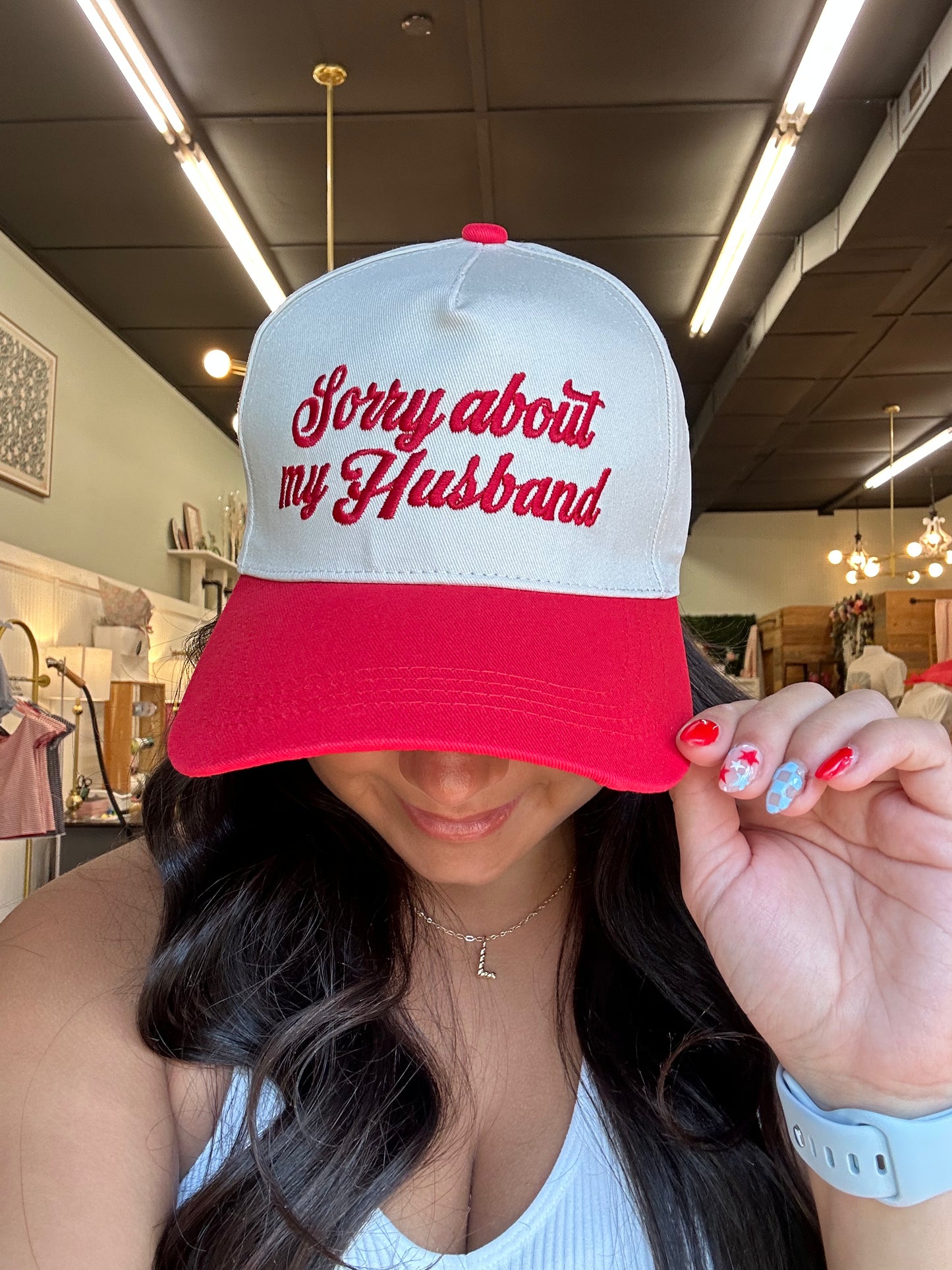 "Sorry About my Husband" Hat (2 Colors)
