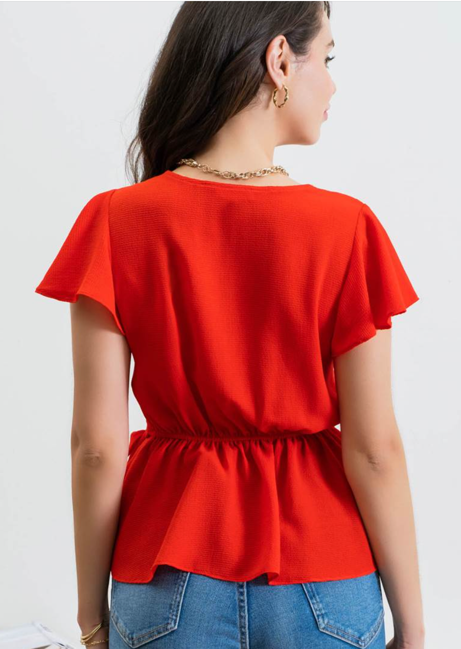 SALE!! The Wendy Wrap Top (S-L) 2 COLORS