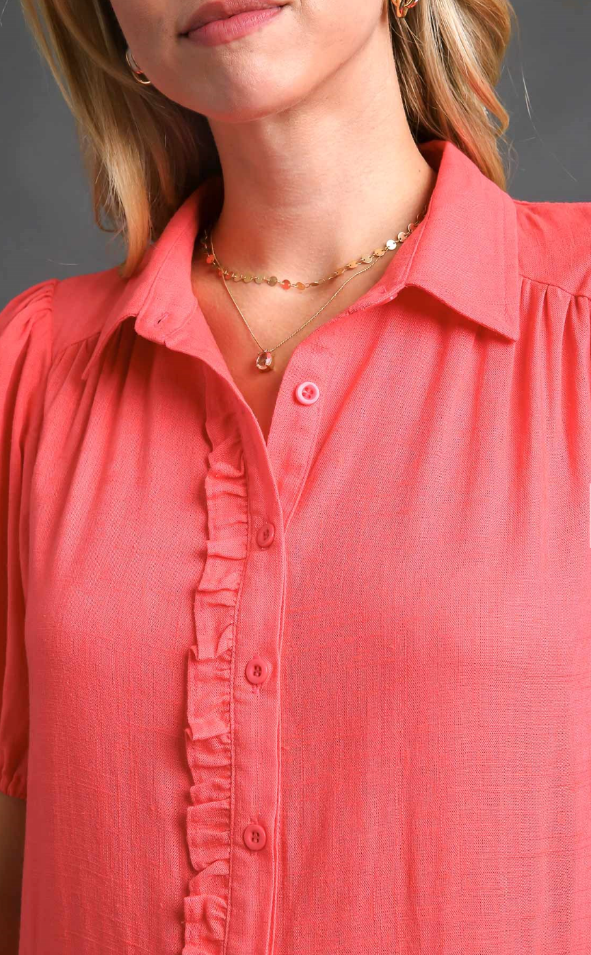 The Carlee Coral Bubble Dress (S-L)
