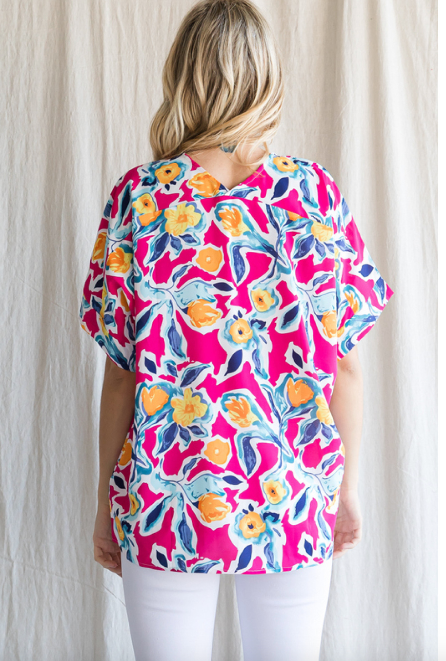 The Samantha Floral Vneck Top (2 Colors)(S-L)